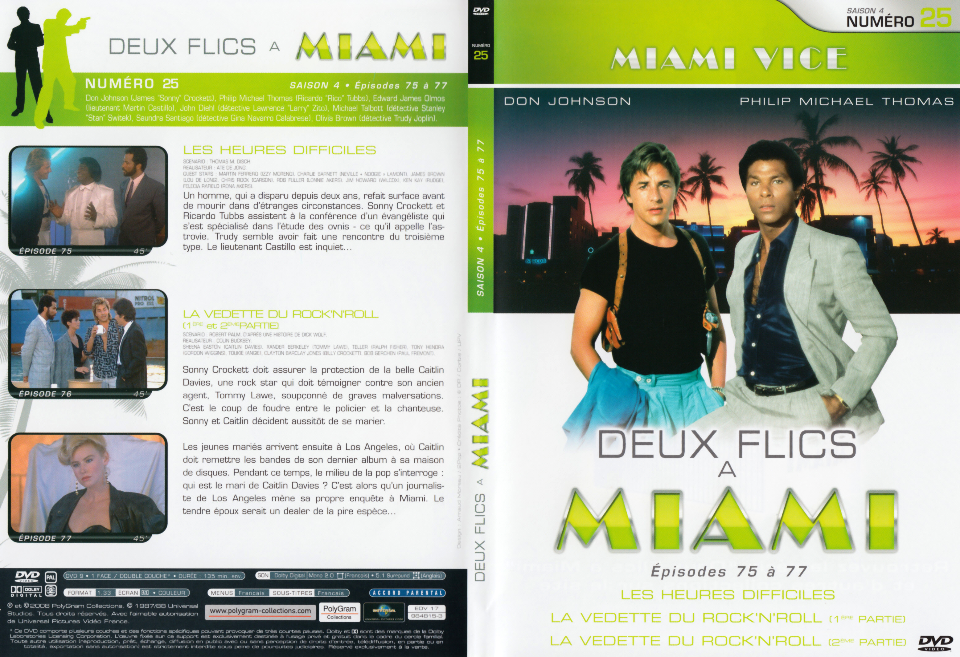 Jaquette DVD Deux flics  Miami Saison 4 vol 25