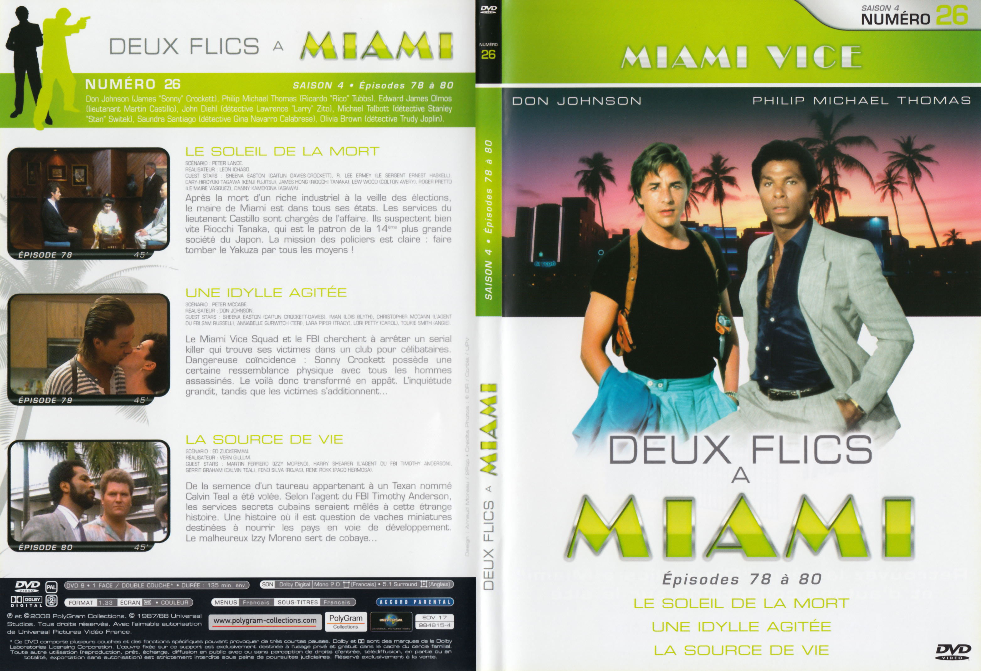 Jaquette DVD Deux flics  Miami Saison 4 vol 26