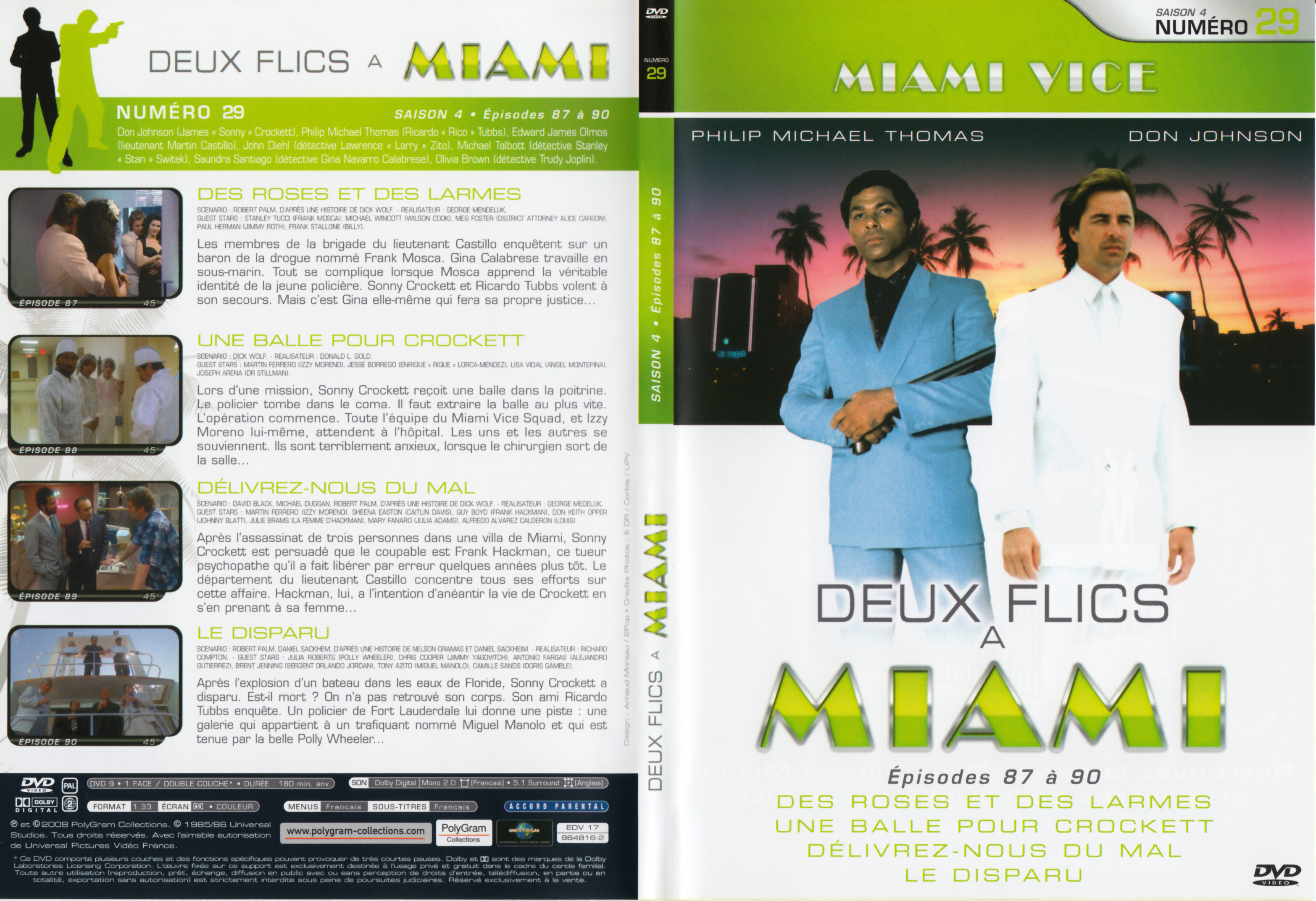 Jaquette DVD Deux flics  Miami Saison 4 vol 29