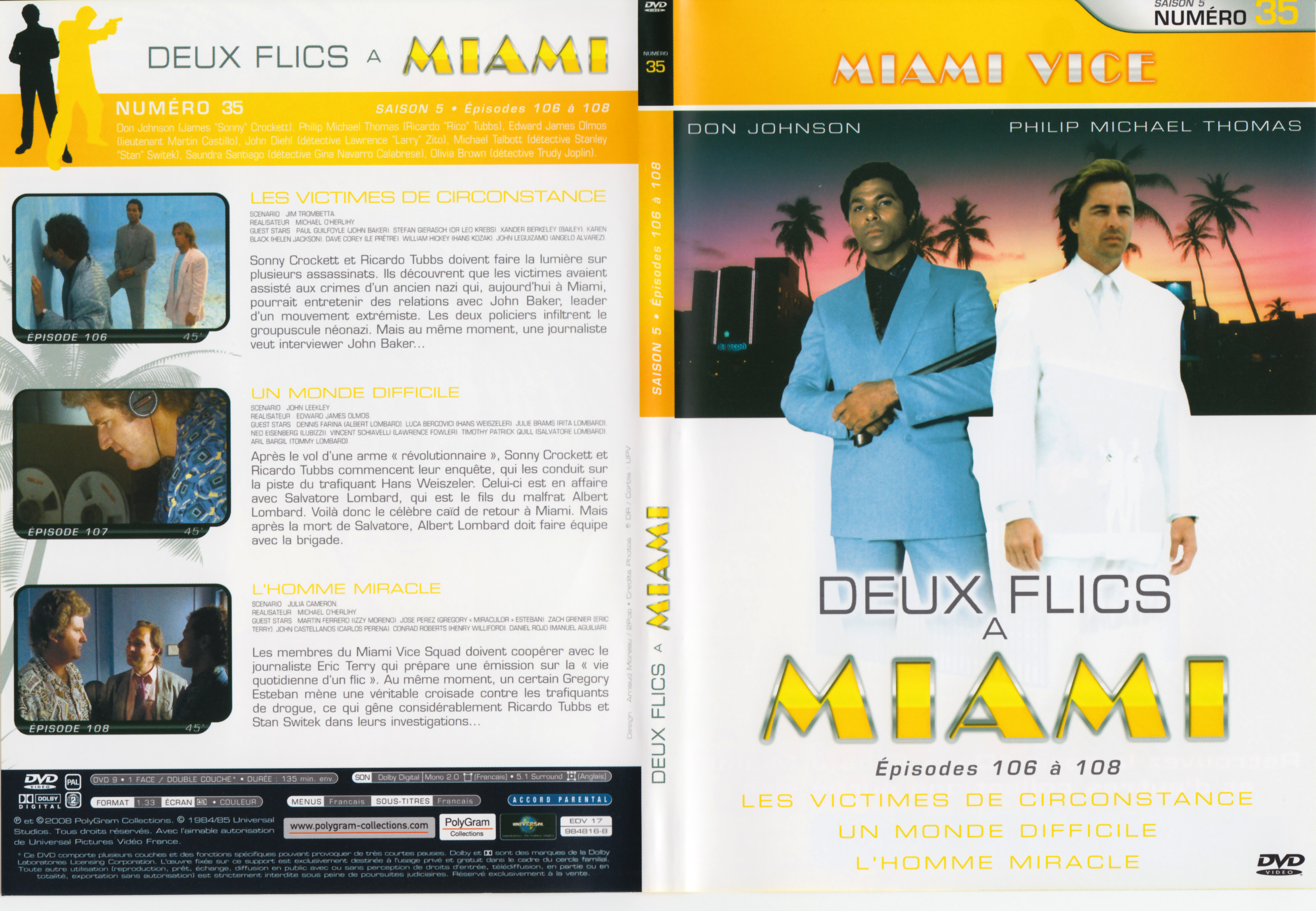 Jaquette DVD Deux flics  Miami Saison 5 vol 35
