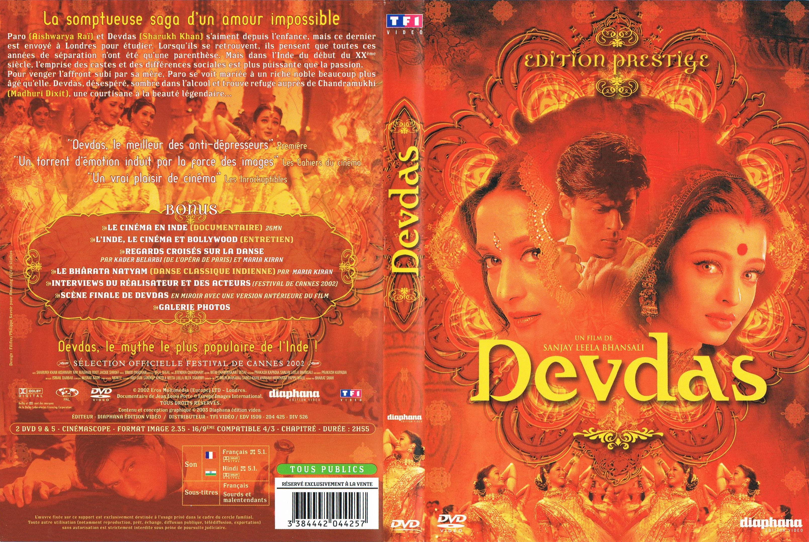 Jaquette DVD Devdas v3