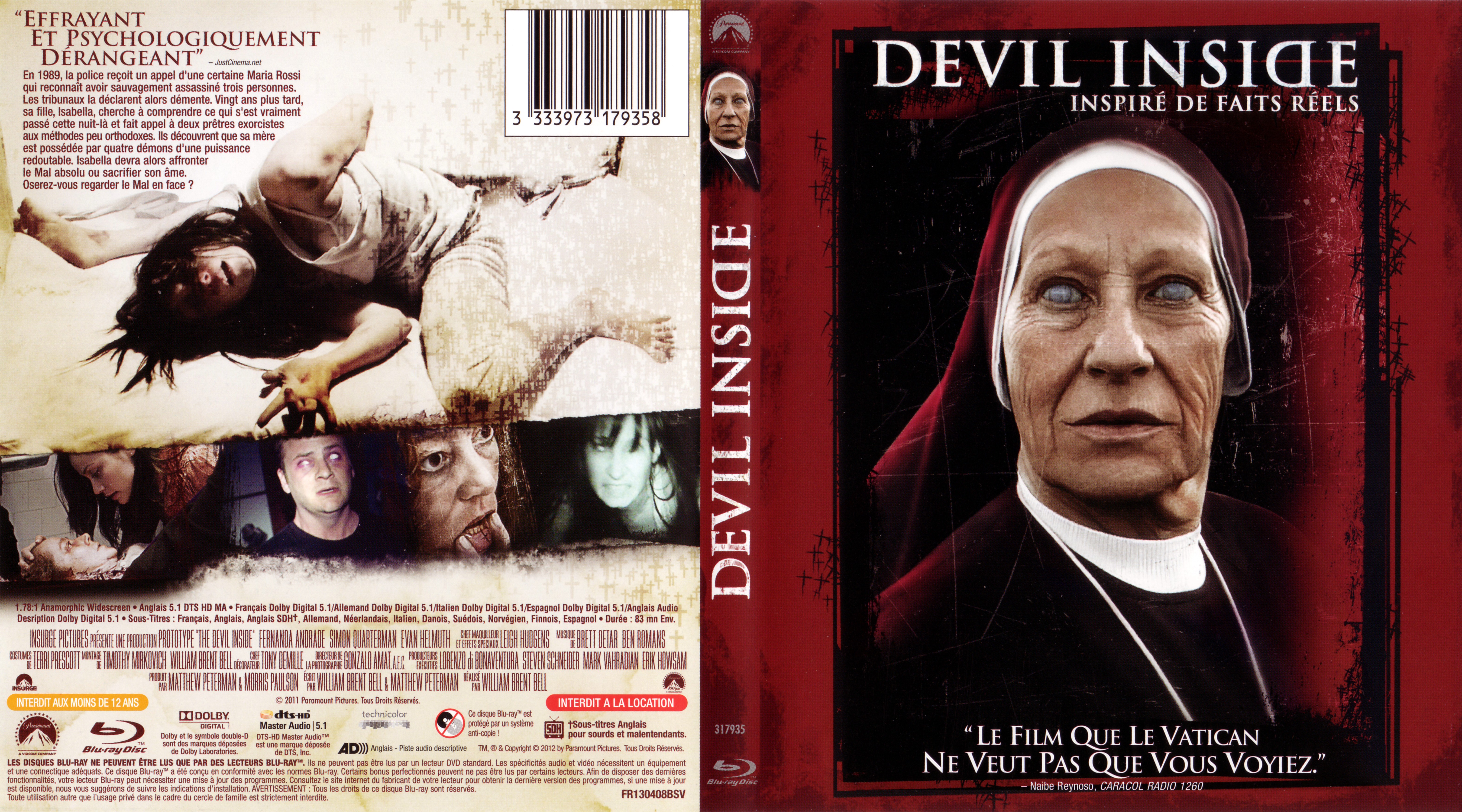 Jaquette DVD Devil inside (BLU-RAY)