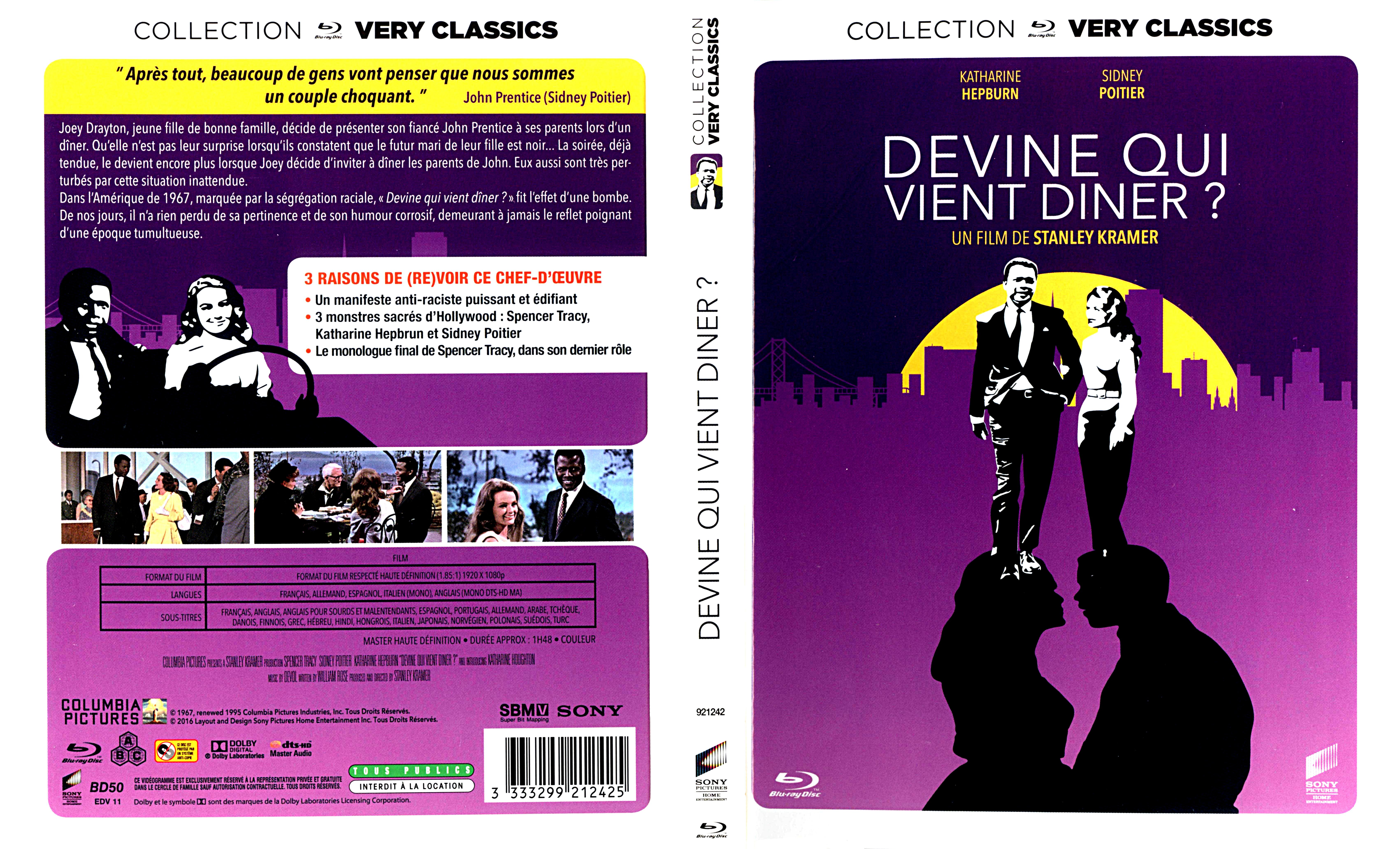 Jaquette DVD Devine qui vient diner (BLU-RAY)