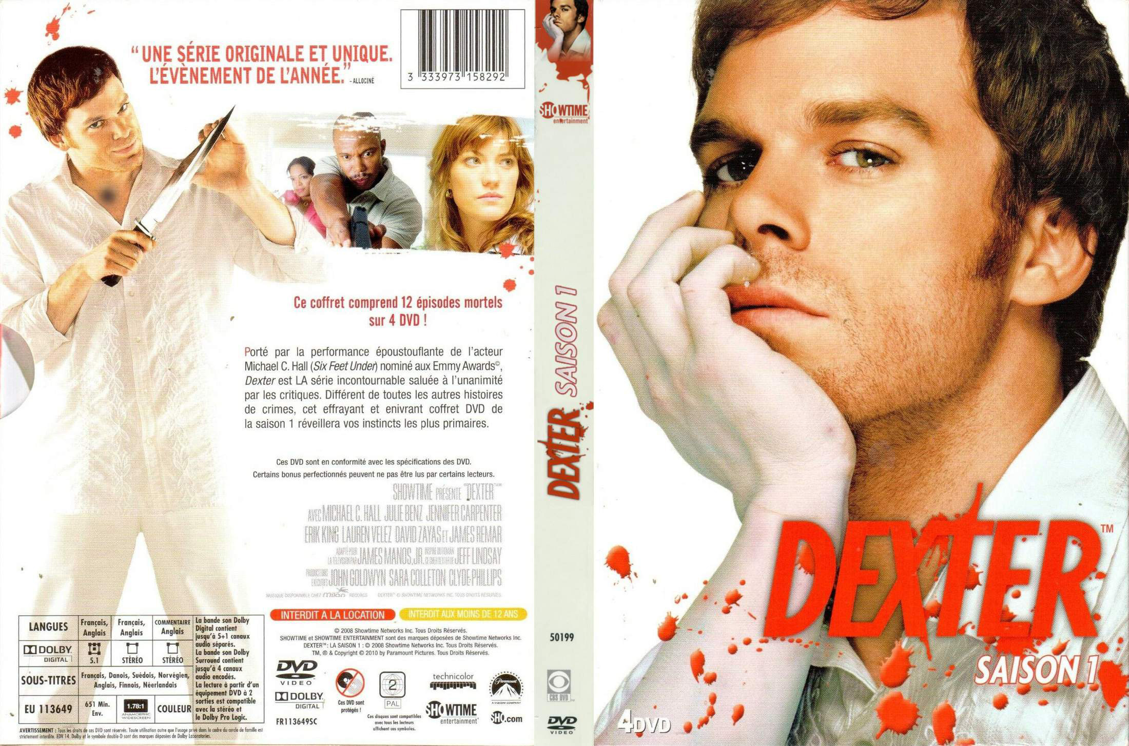 Jaquette DVD Dexter Saison 1