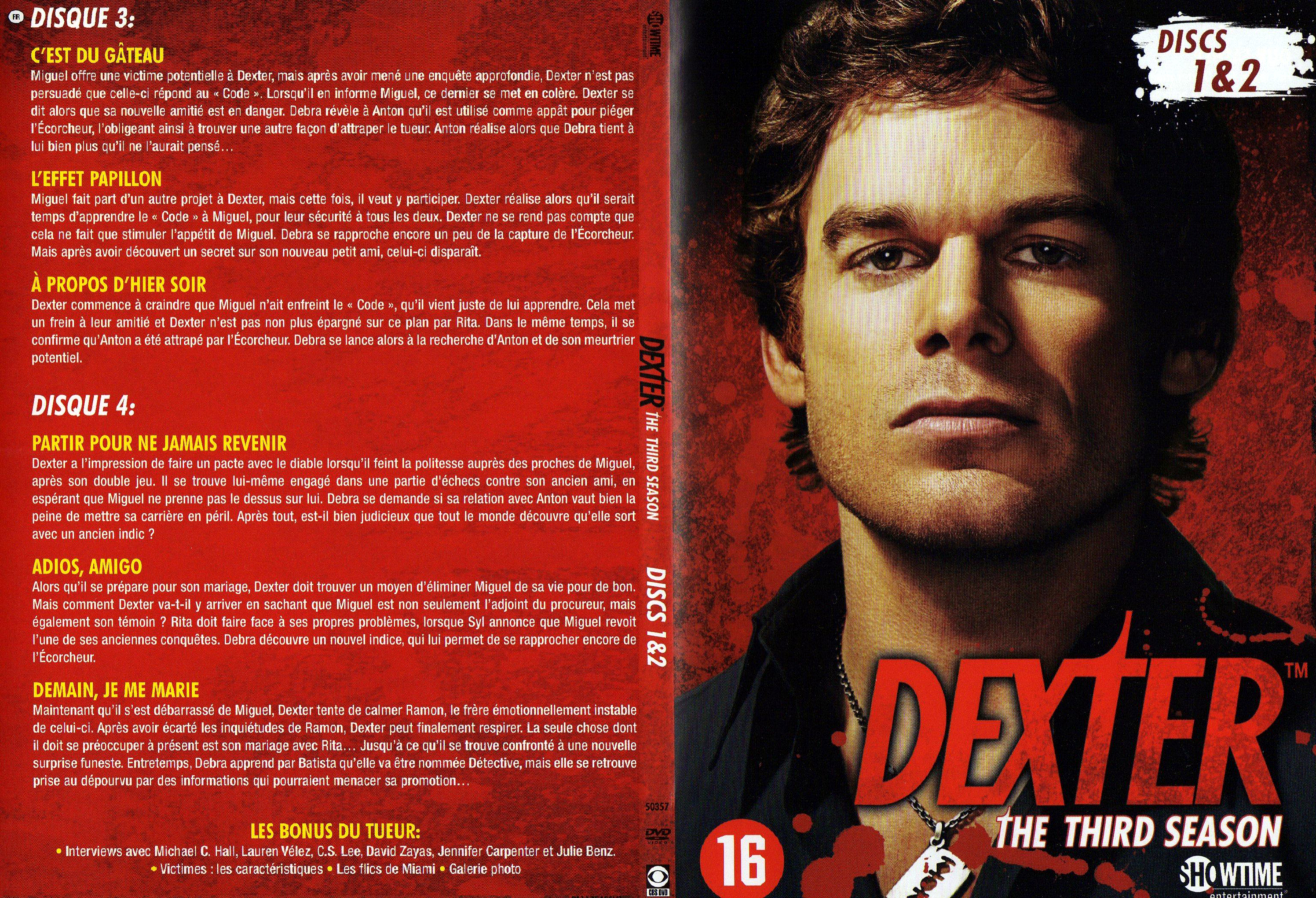 Jaquette DVD Dexter Saison 3 DVD 1