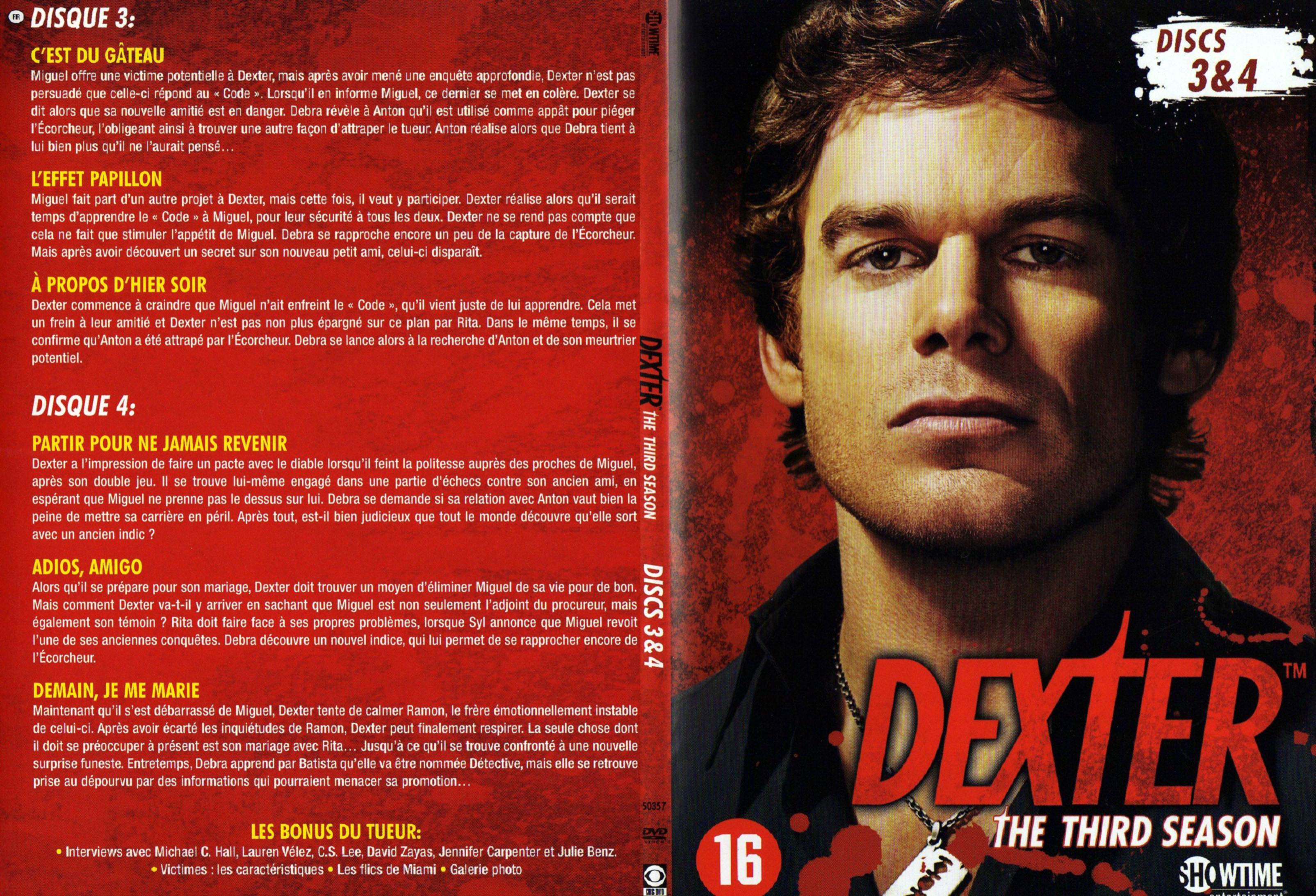 Jaquette DVD Dexter Saison 3 DVD 2