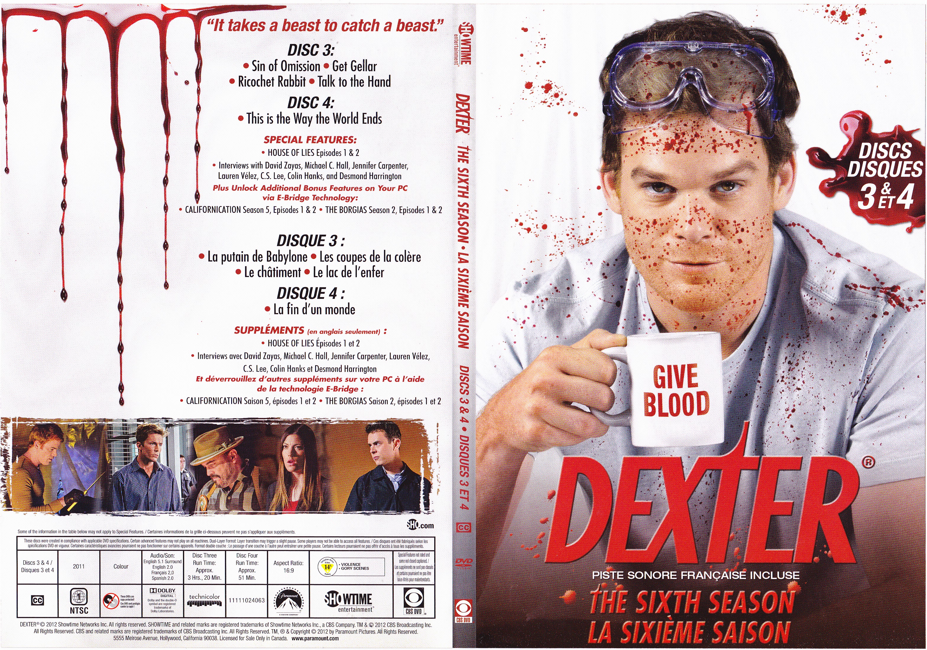Jaquette DVD Dexter Saison 6 DVD 2 (Canadienne)