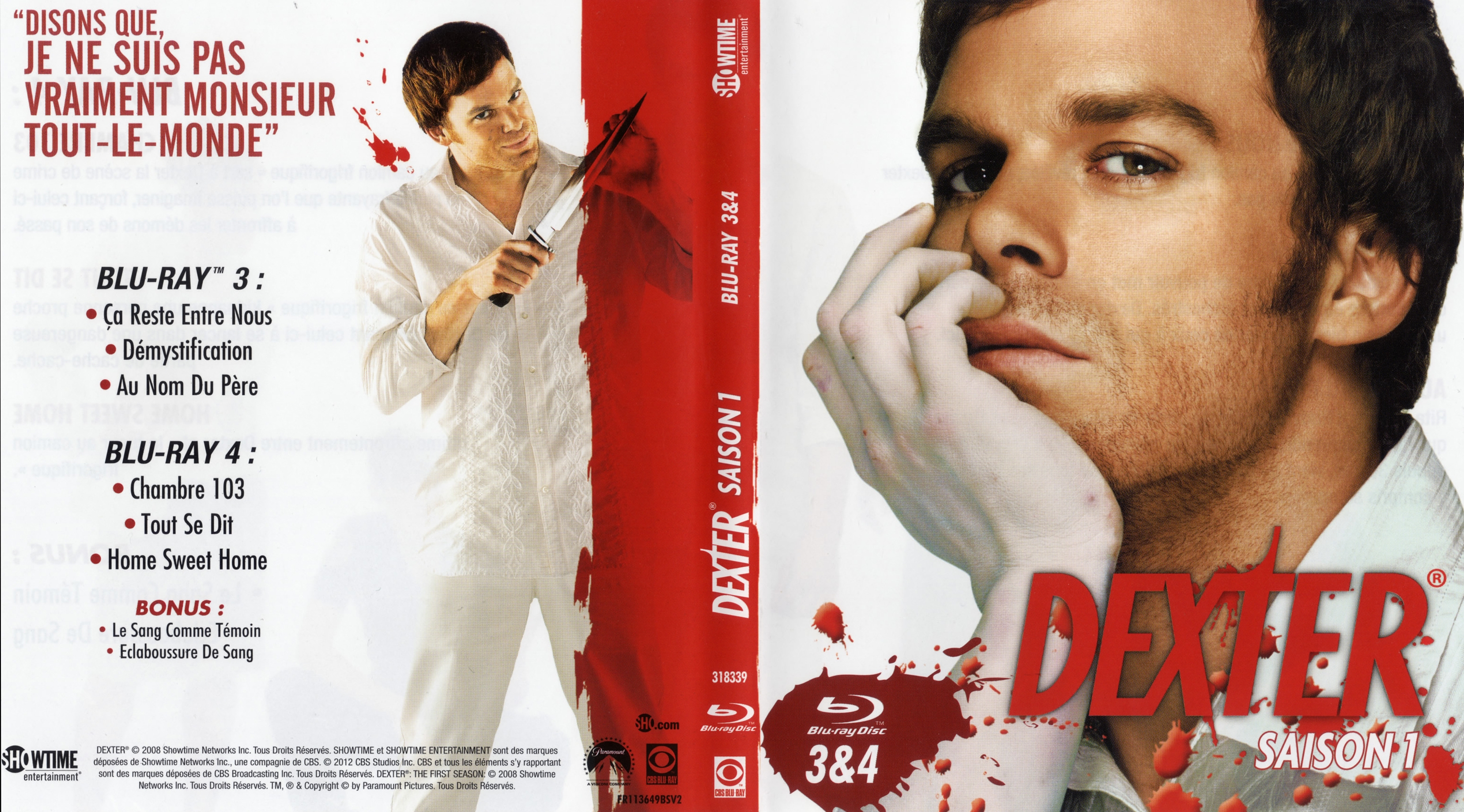 Jaquette DVD Dexter saison 1 DVD 2 (BLU-RAY)