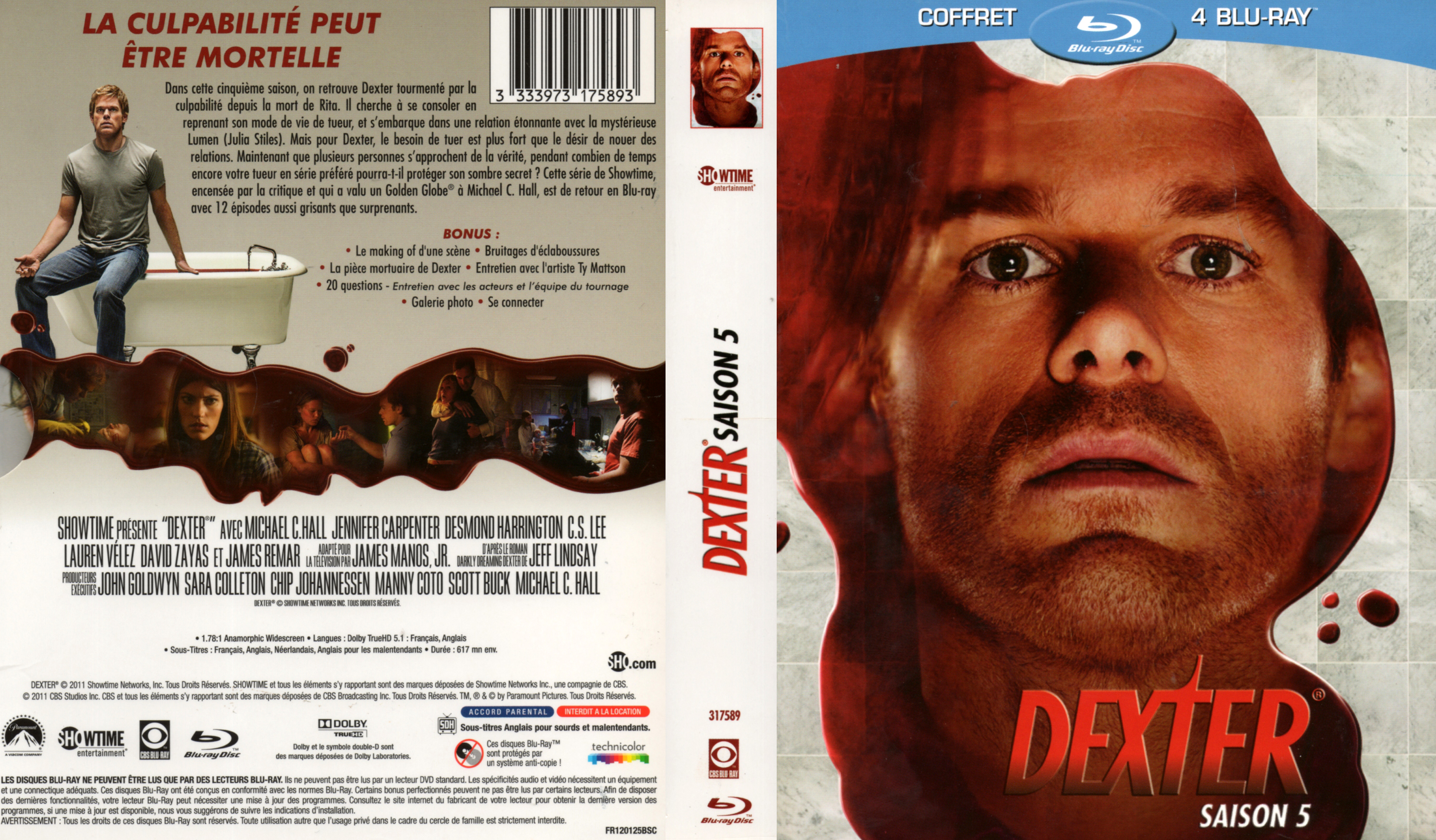 Jaquette DVD Dexter saison 5 COFFRET (BLU-RAY)