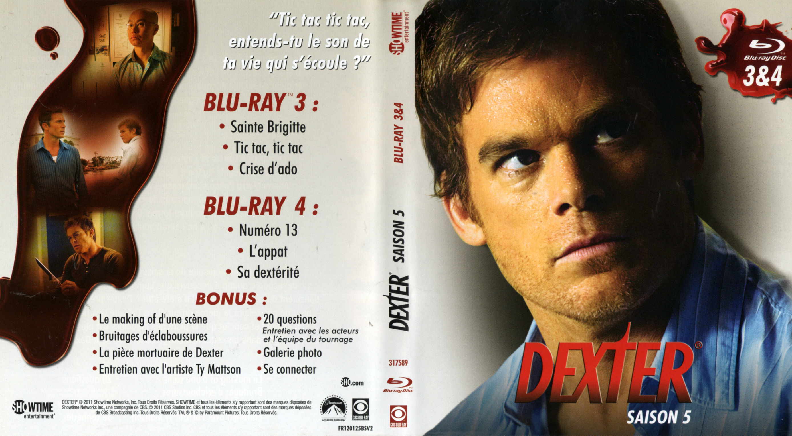 Jaquette DVD Dexter saison 5 DVD 2 (BLU-RAY)