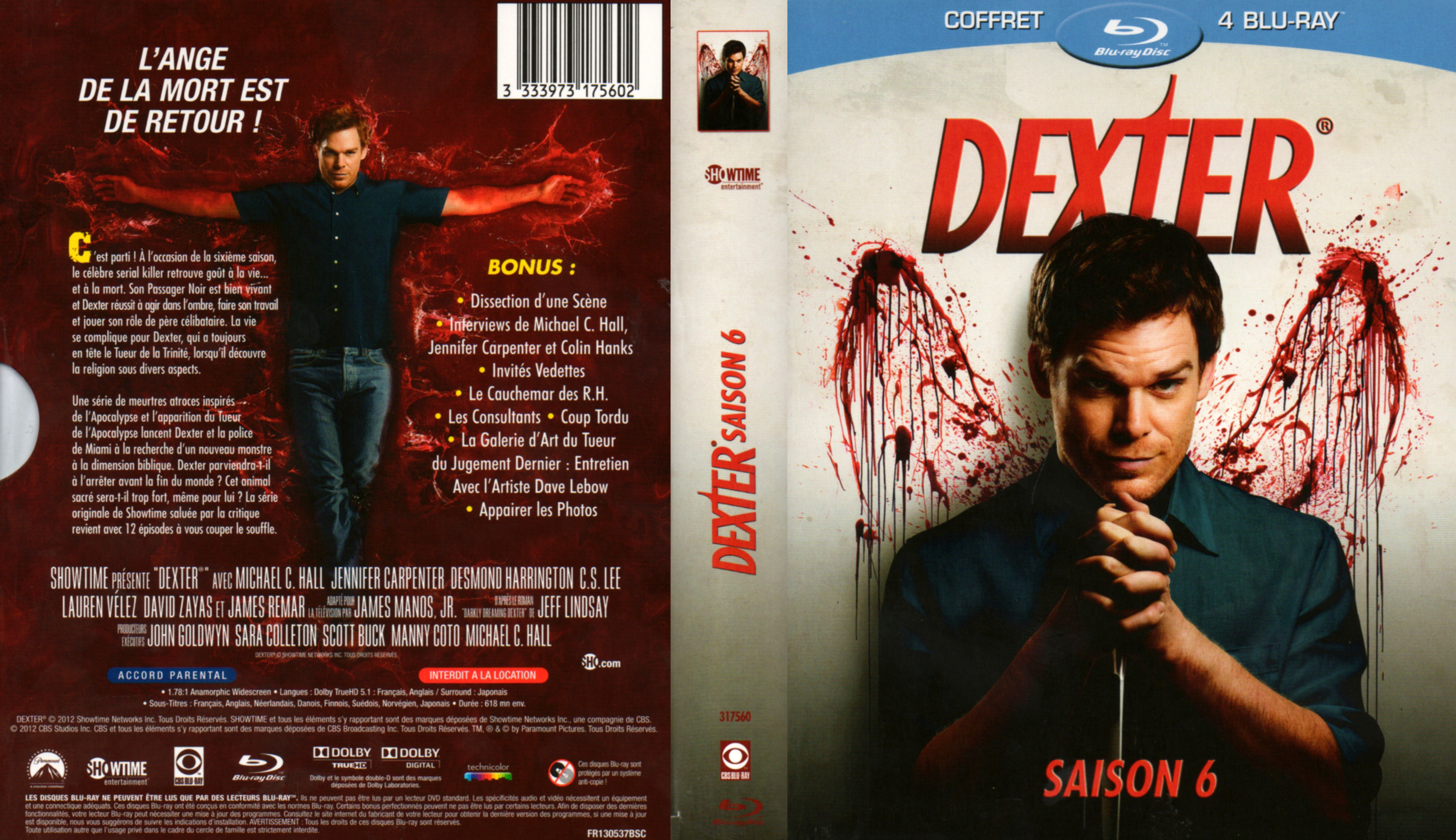 Jaquette DVD Dexter saison 6 COFFRET (BLU-RAY)
