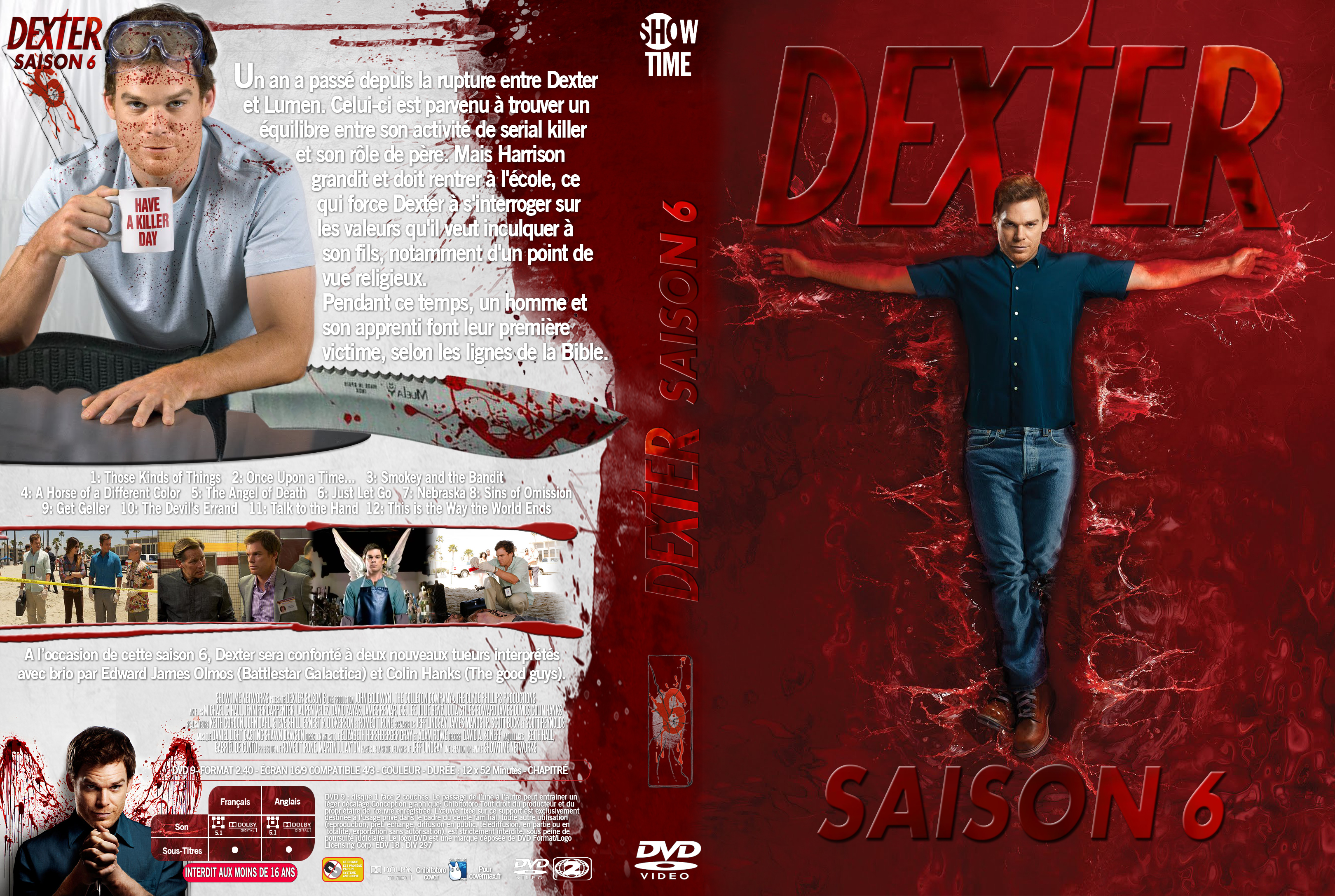 Jaquette DVD Dexter saison 6 custom