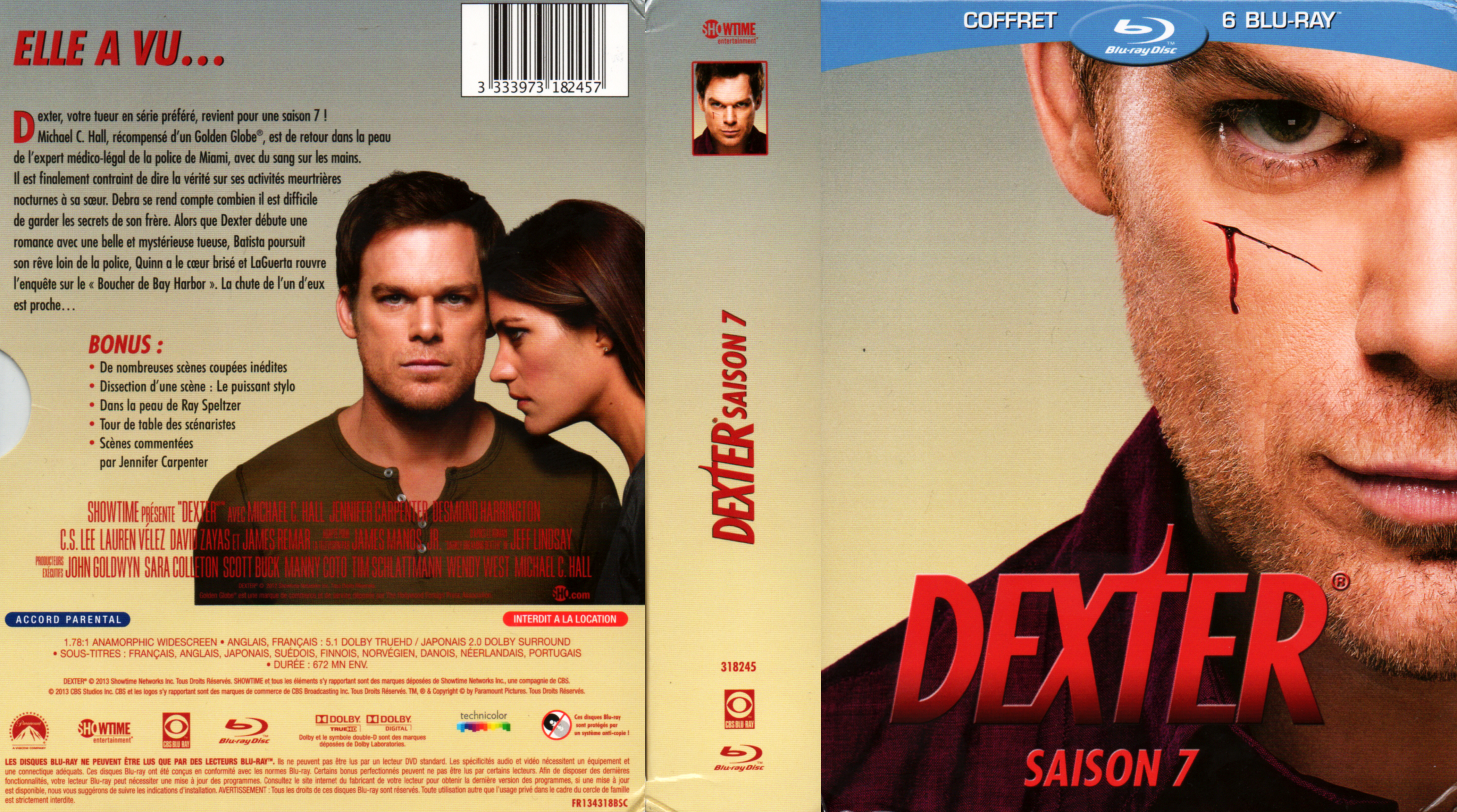 Jaquette DVD Dexter saison 7 COFFRET (BLU-RAY)