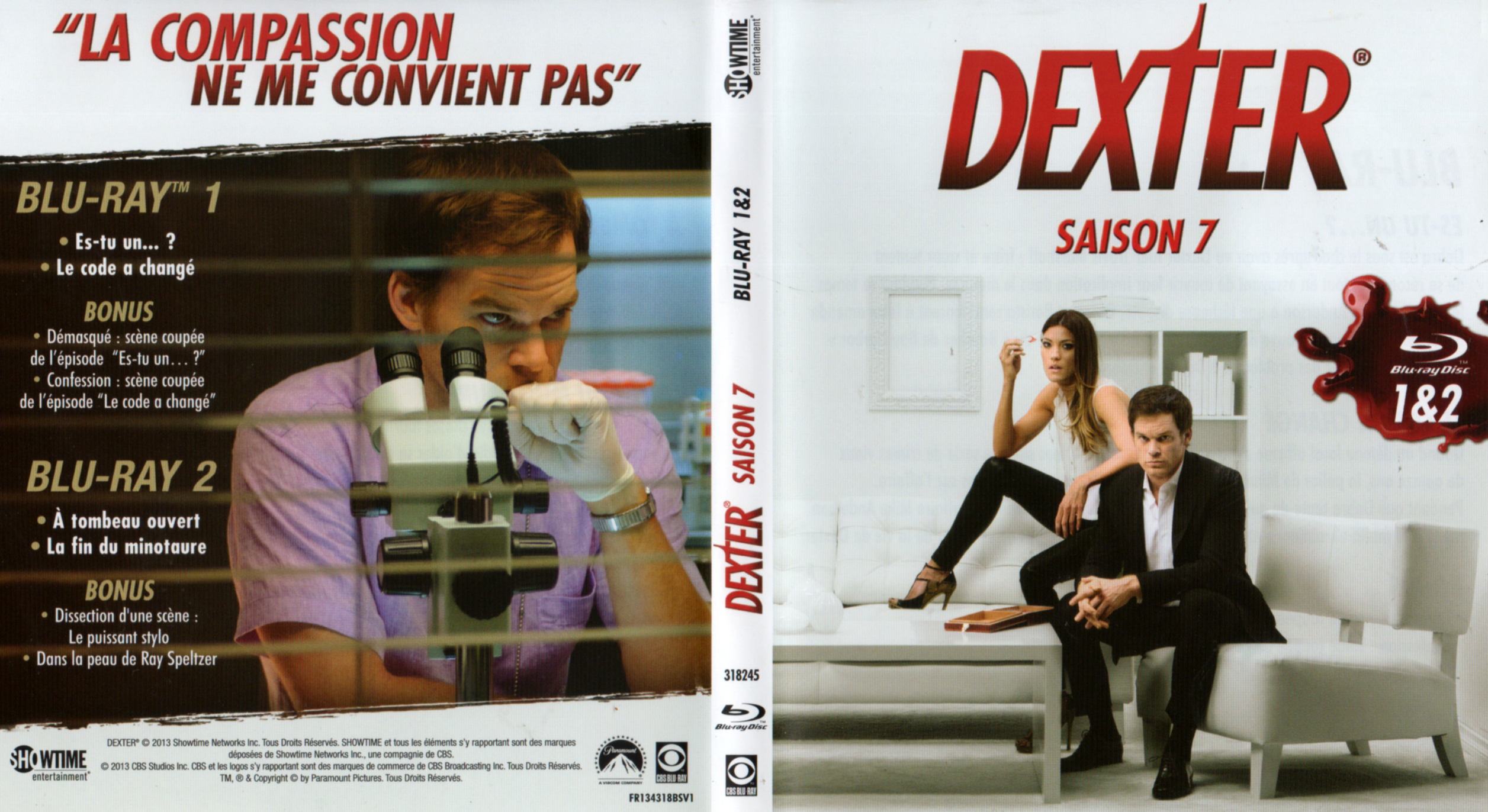 Jaquette DVD Dexter saison 7 DISC 1 (BLU-RAY)