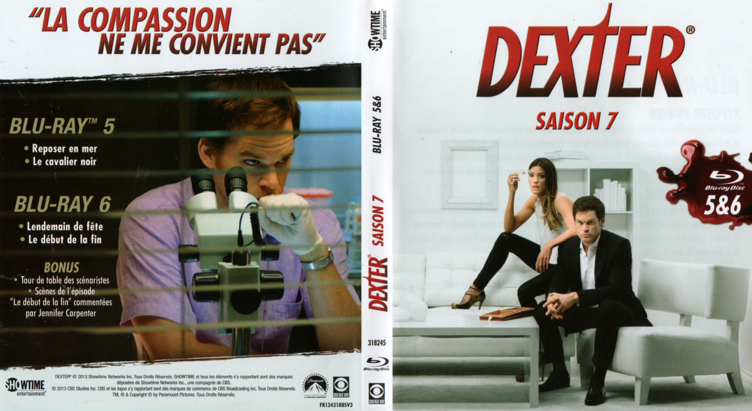 Jaquette DVD Dexter saison 7 DISC 3 (BLU-RAY)