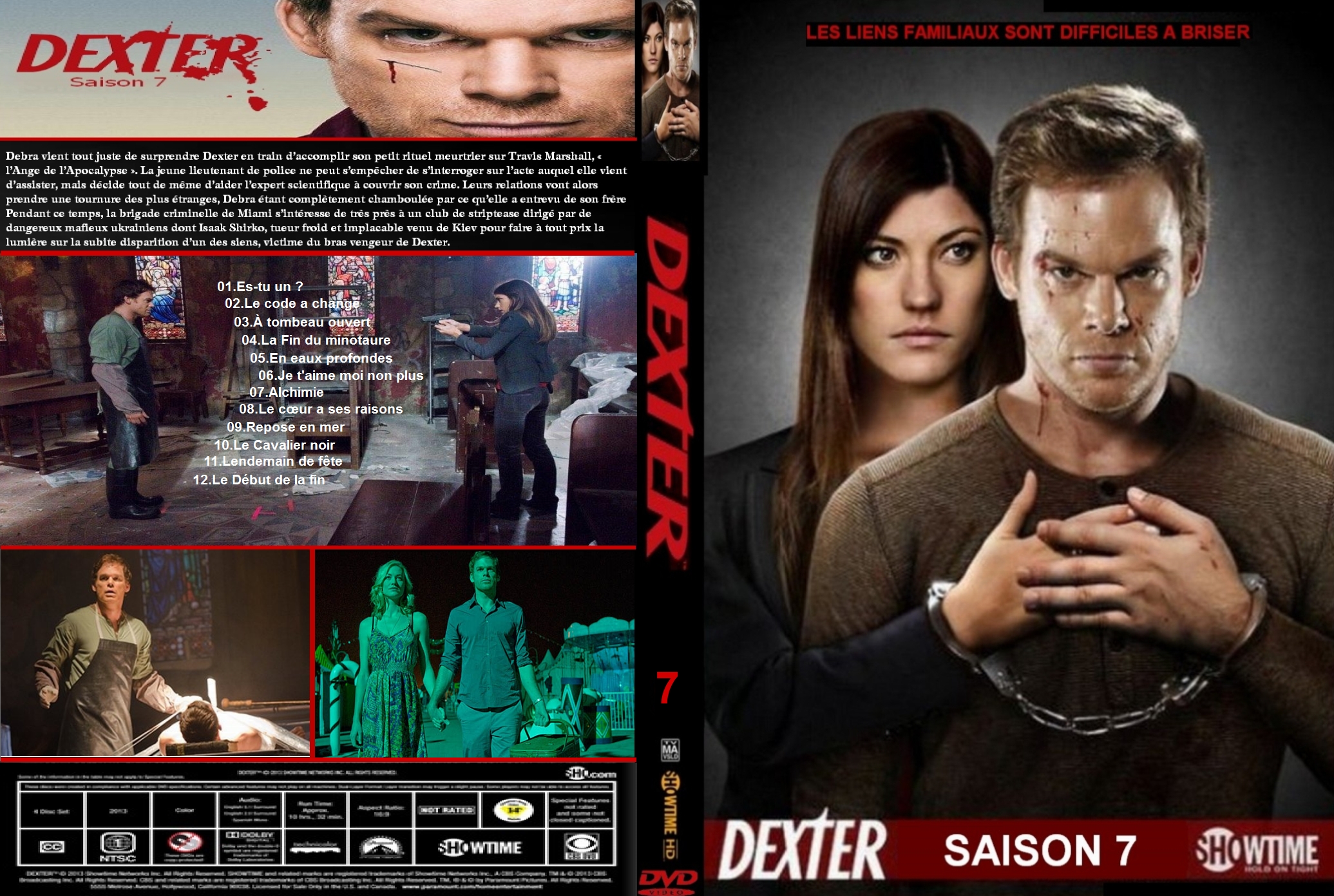 Jaquette DVD Dexter saison 7 custom