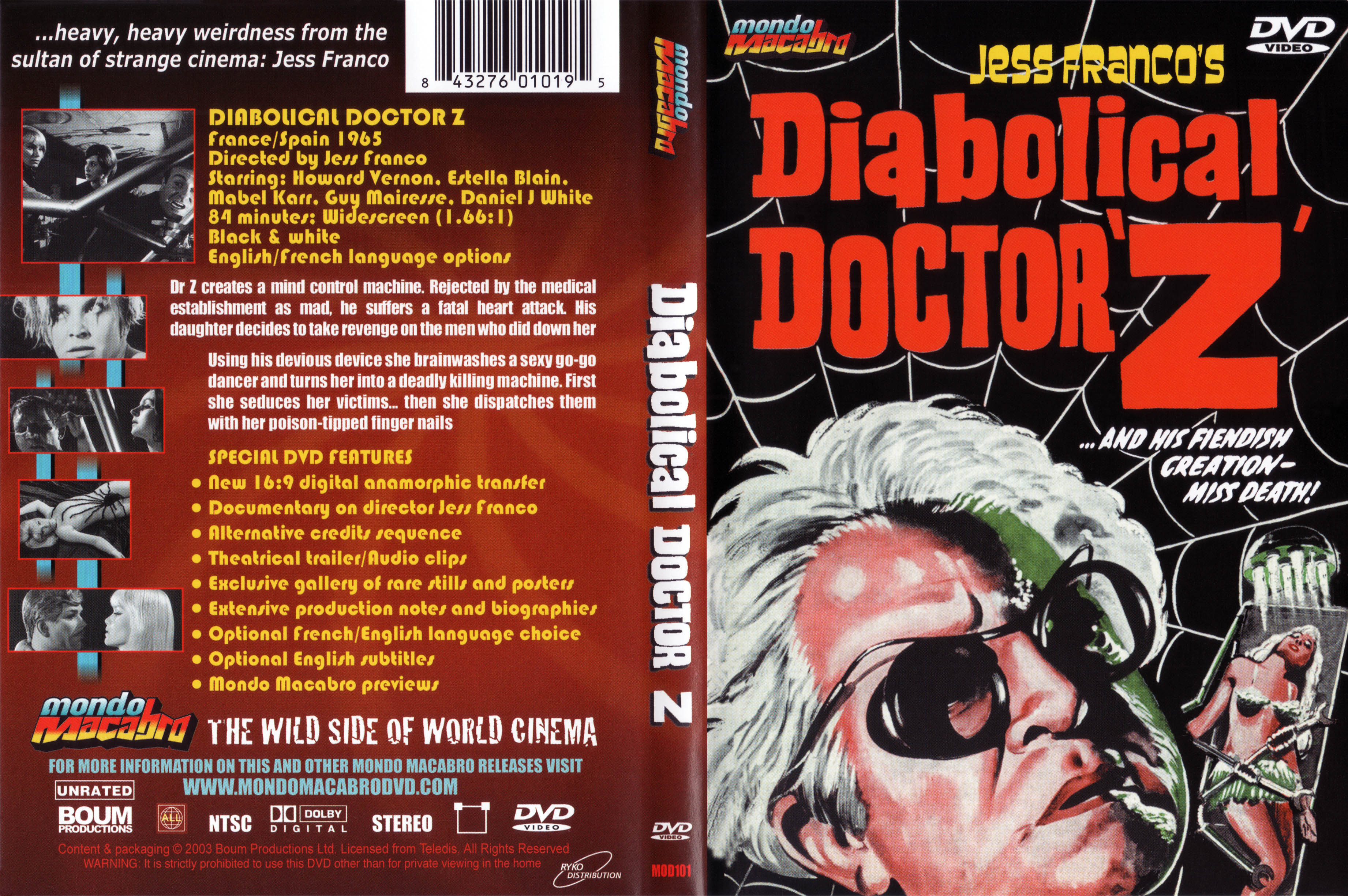 Jaquette DVD Diabolical doctor Z Zone 1