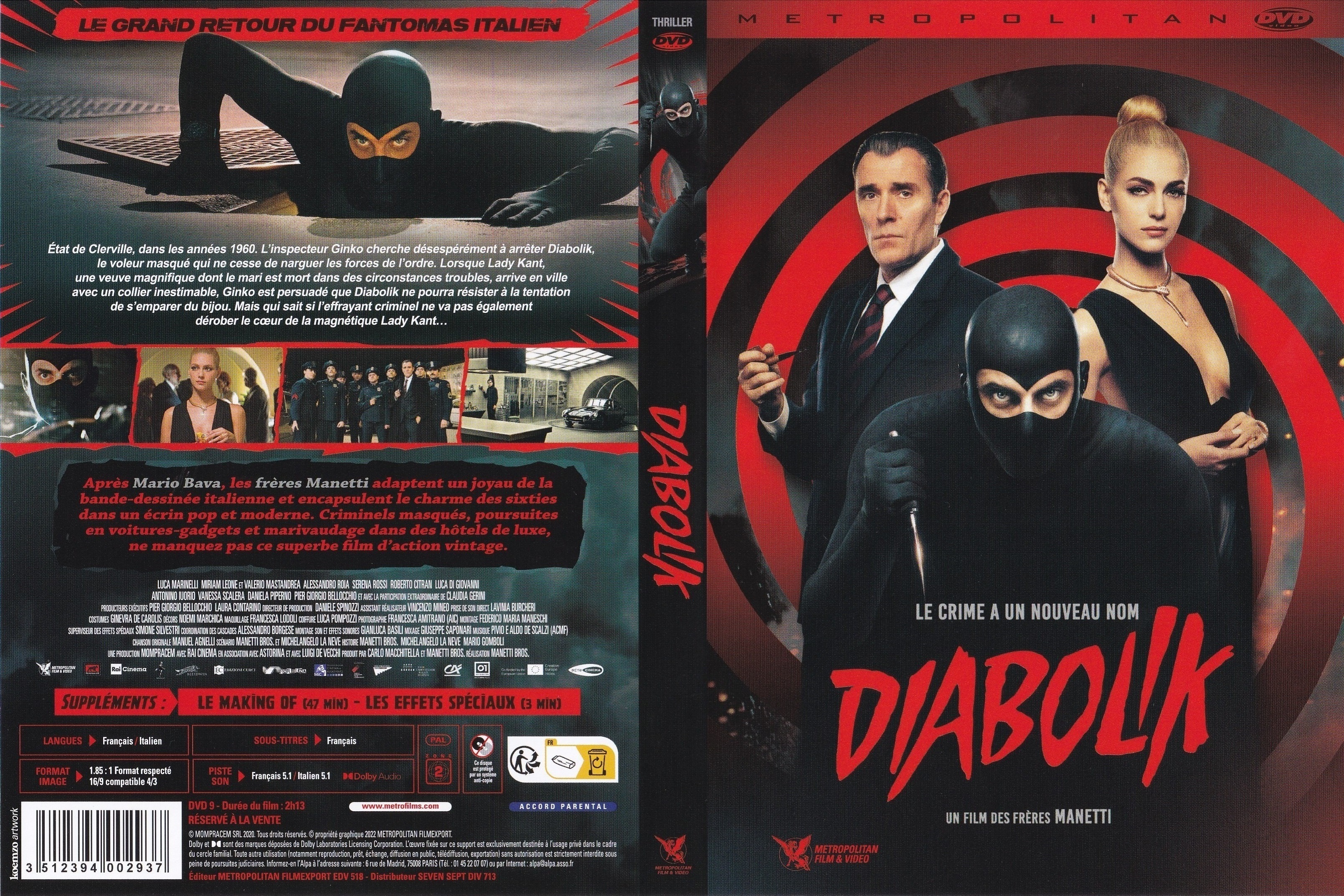 Jaquette DVD Diabolik