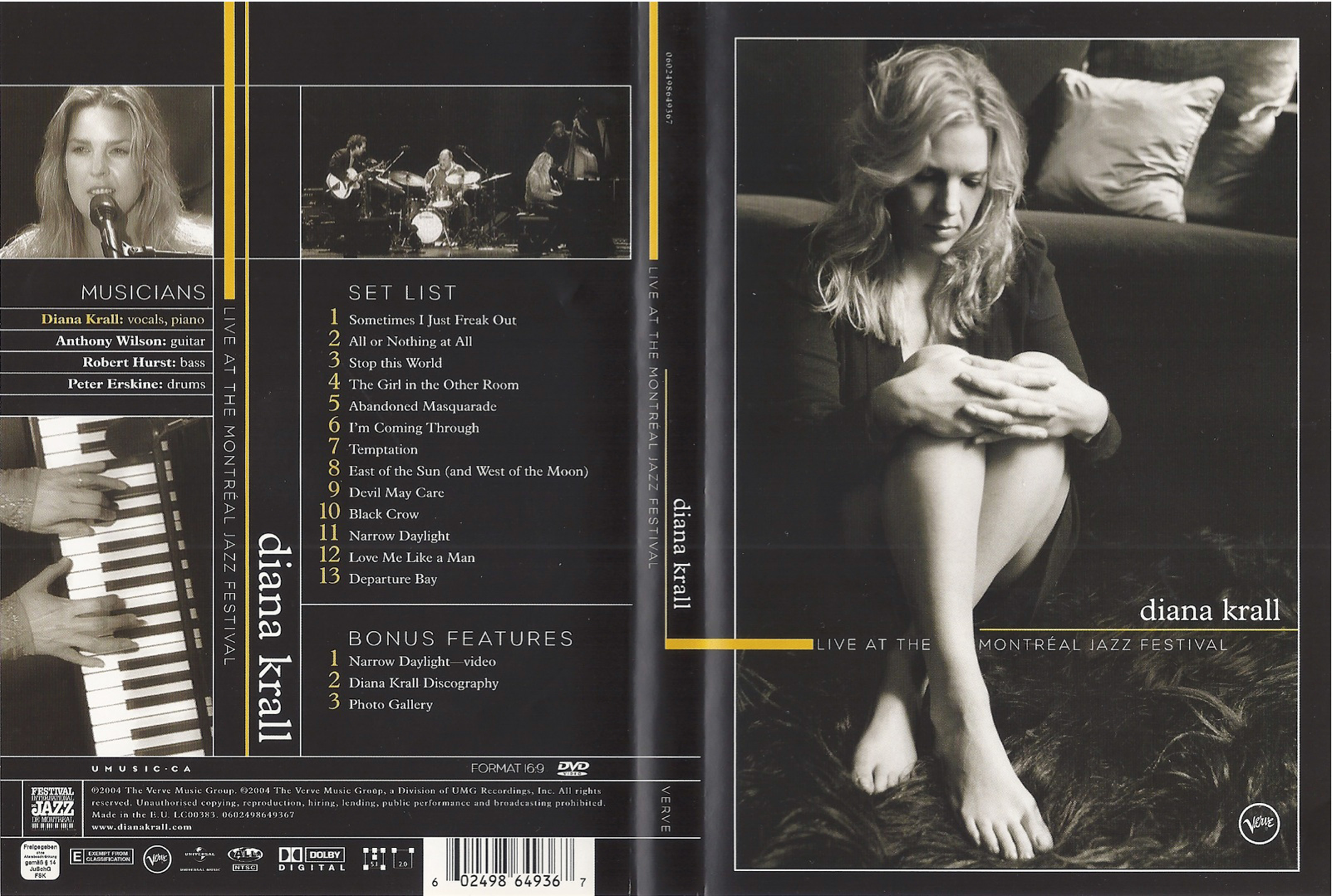 Jaquette DVD Diana Krall Live in Montreal