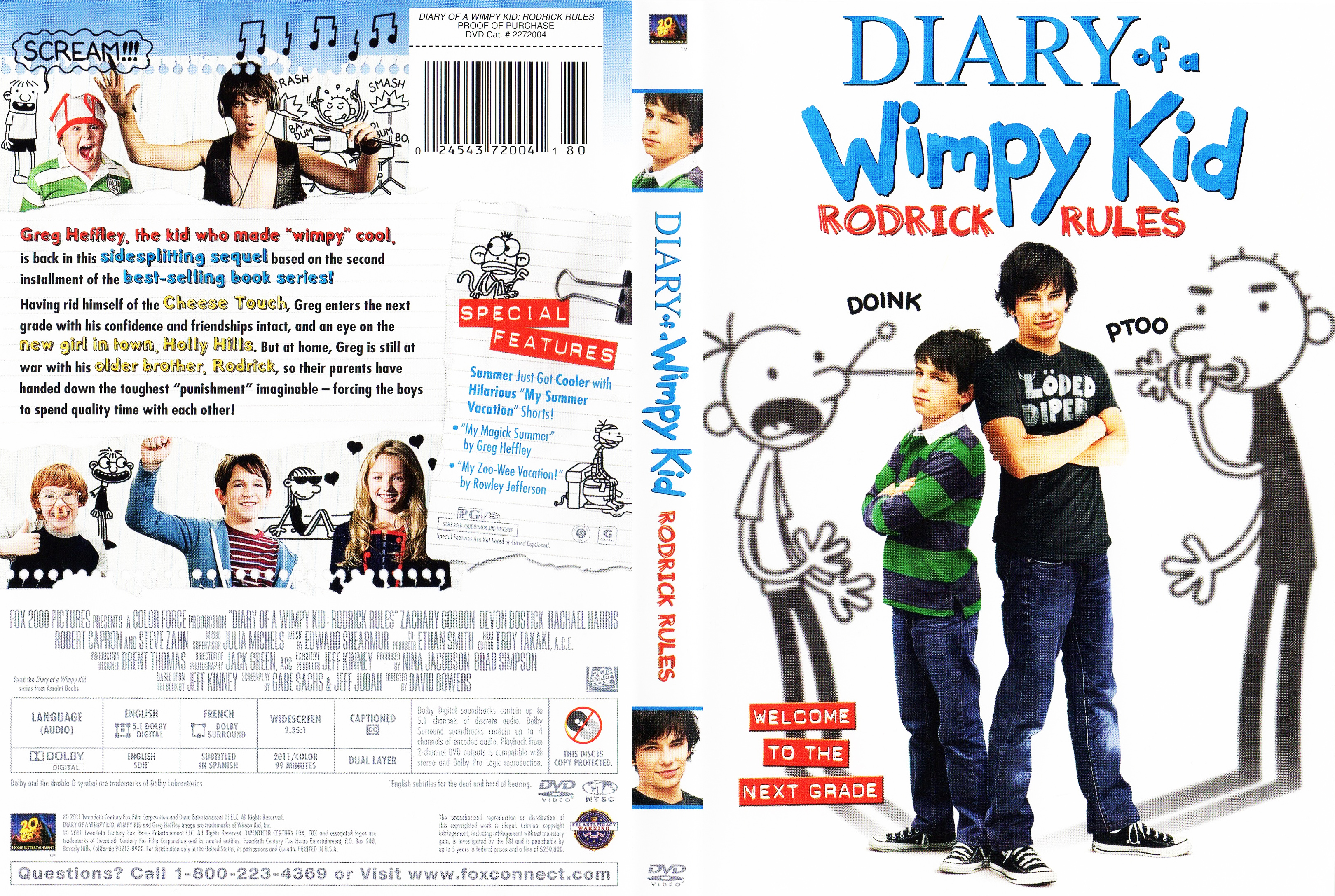 Jaquette DVD Diary of a Wimpy Kid Zone 1