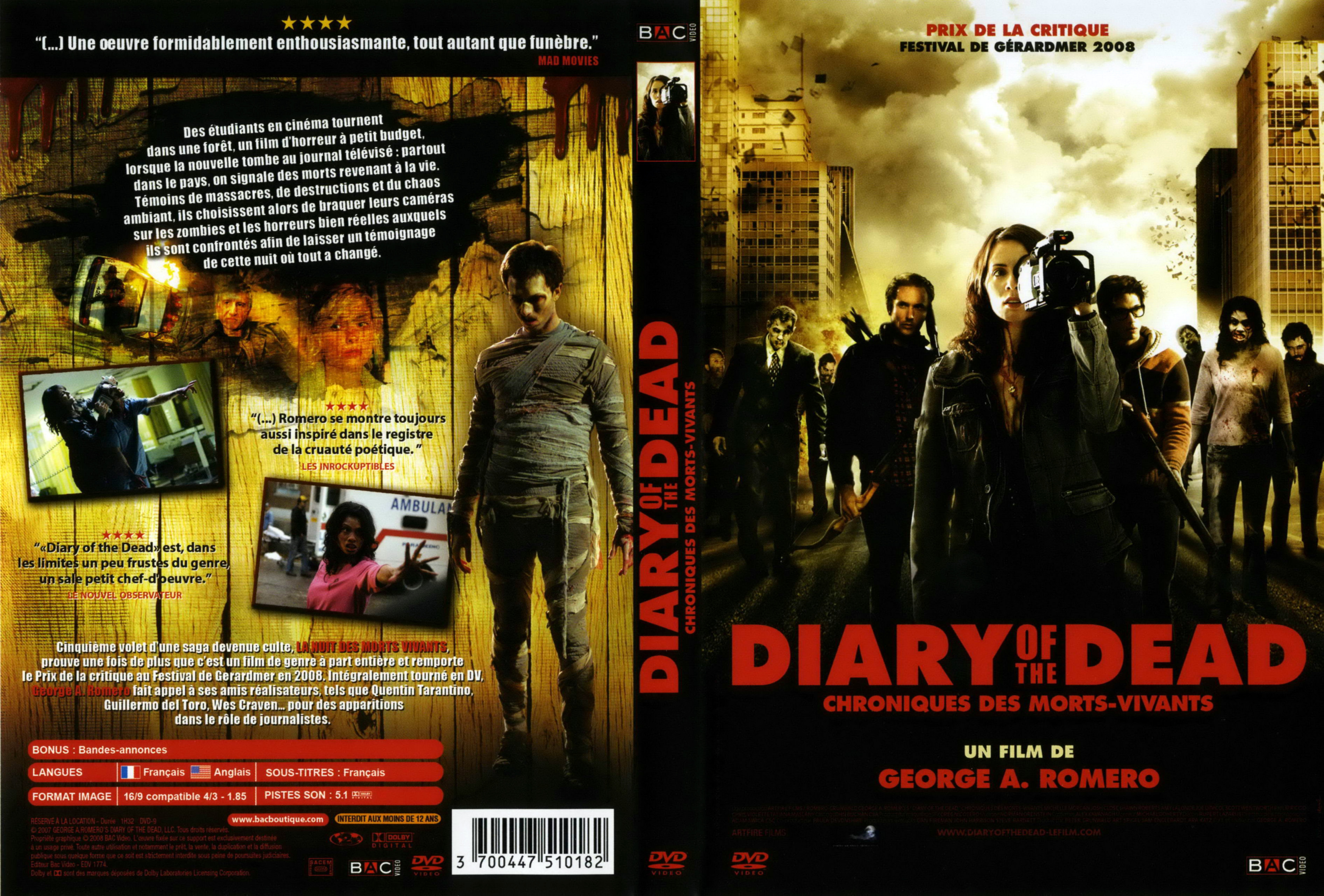 Jaquette DVD Diary of the dead