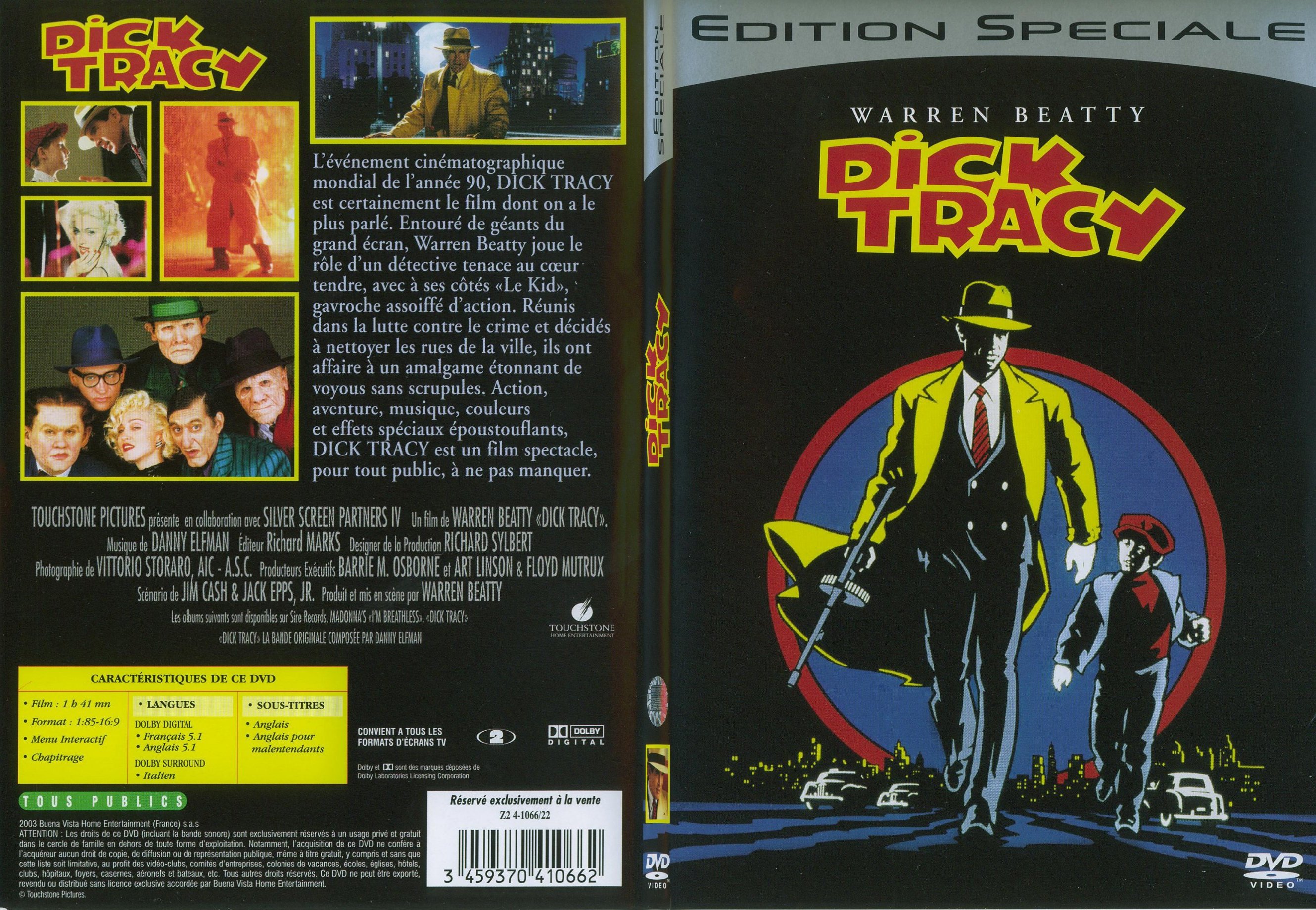 Jaquette DVD Dick Tracy - SLIM