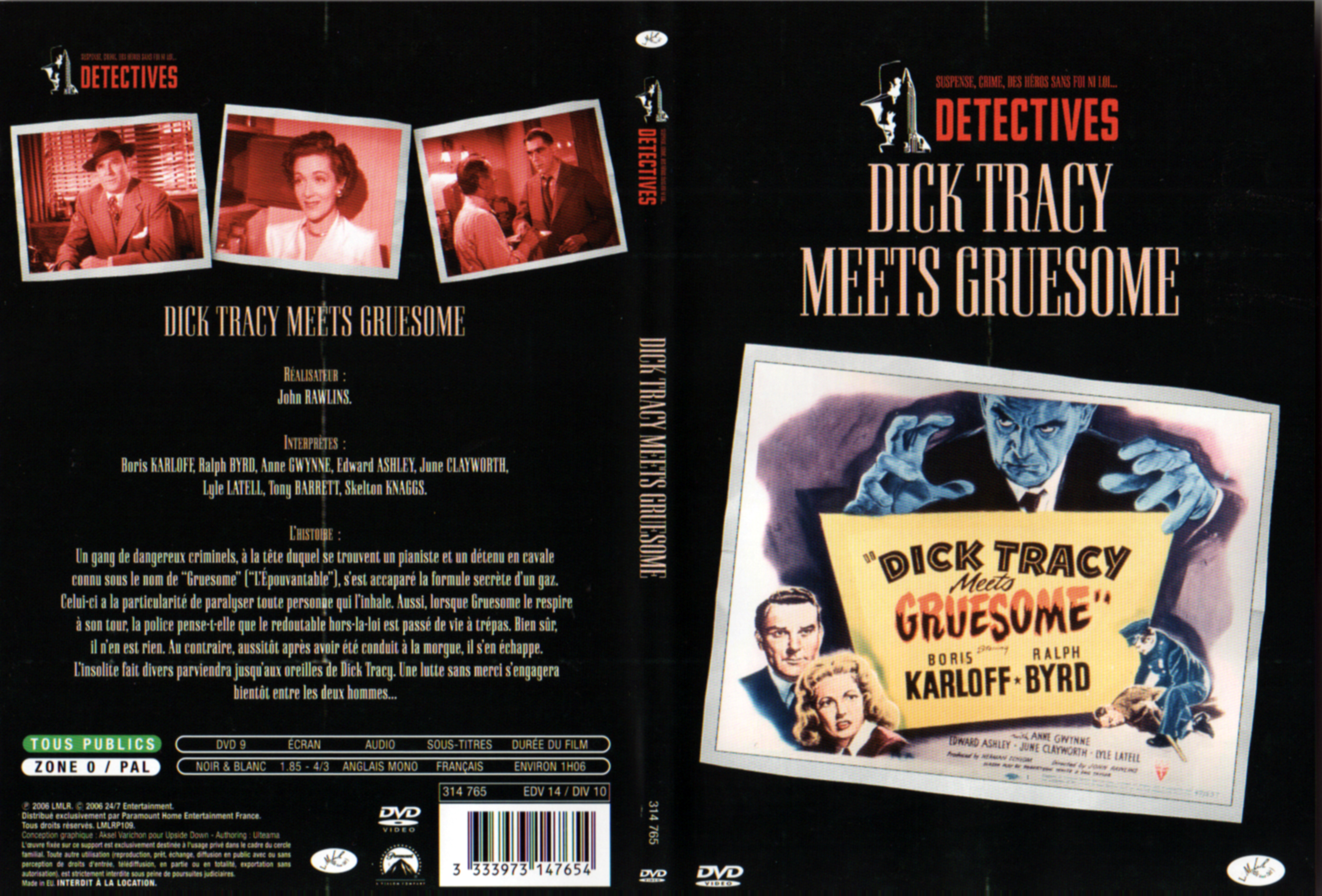 Jaquette DVD Dick Tracy meets Gruesome