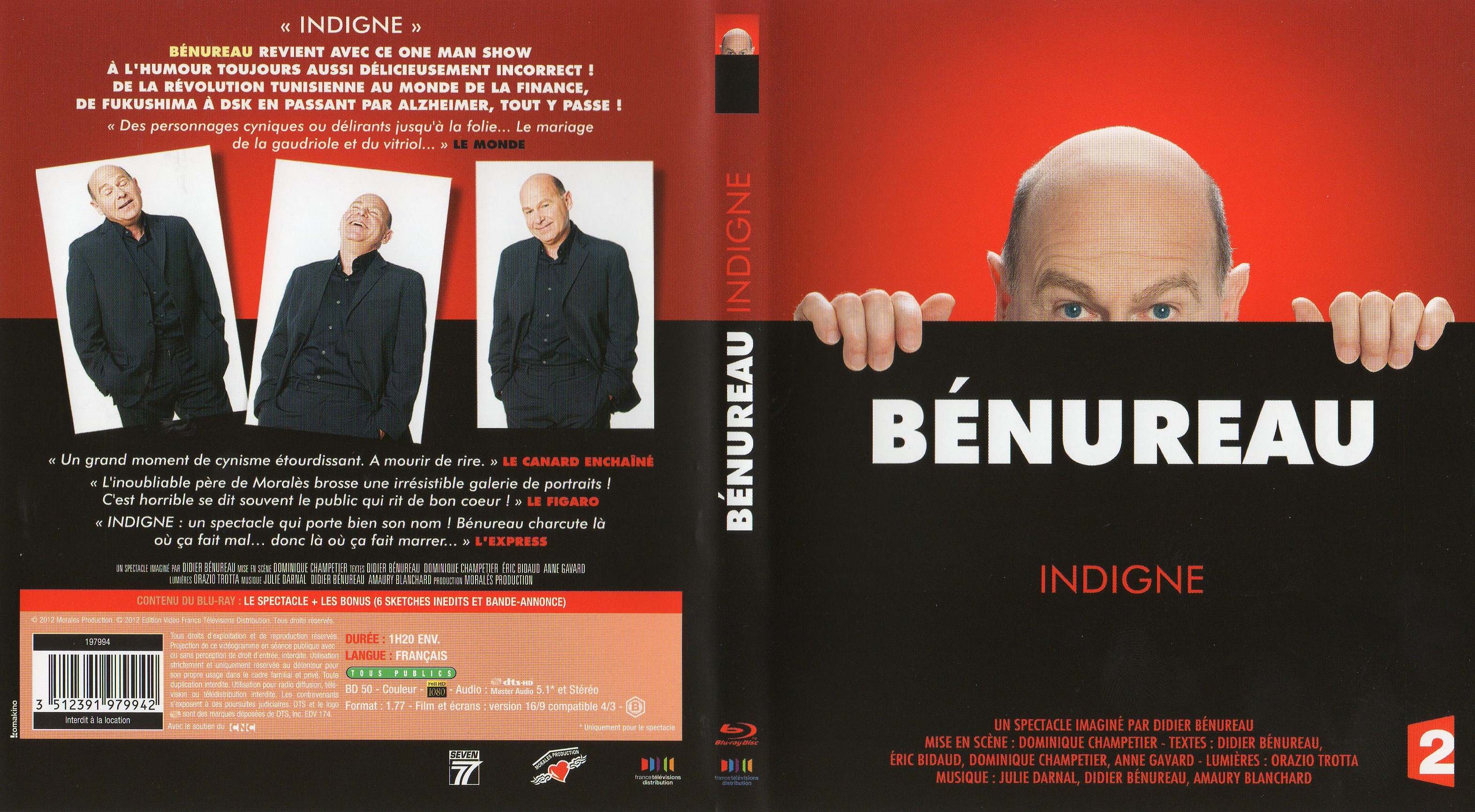 Jaquette DVD Didier Benureau - Indigne (BLU-RAY)