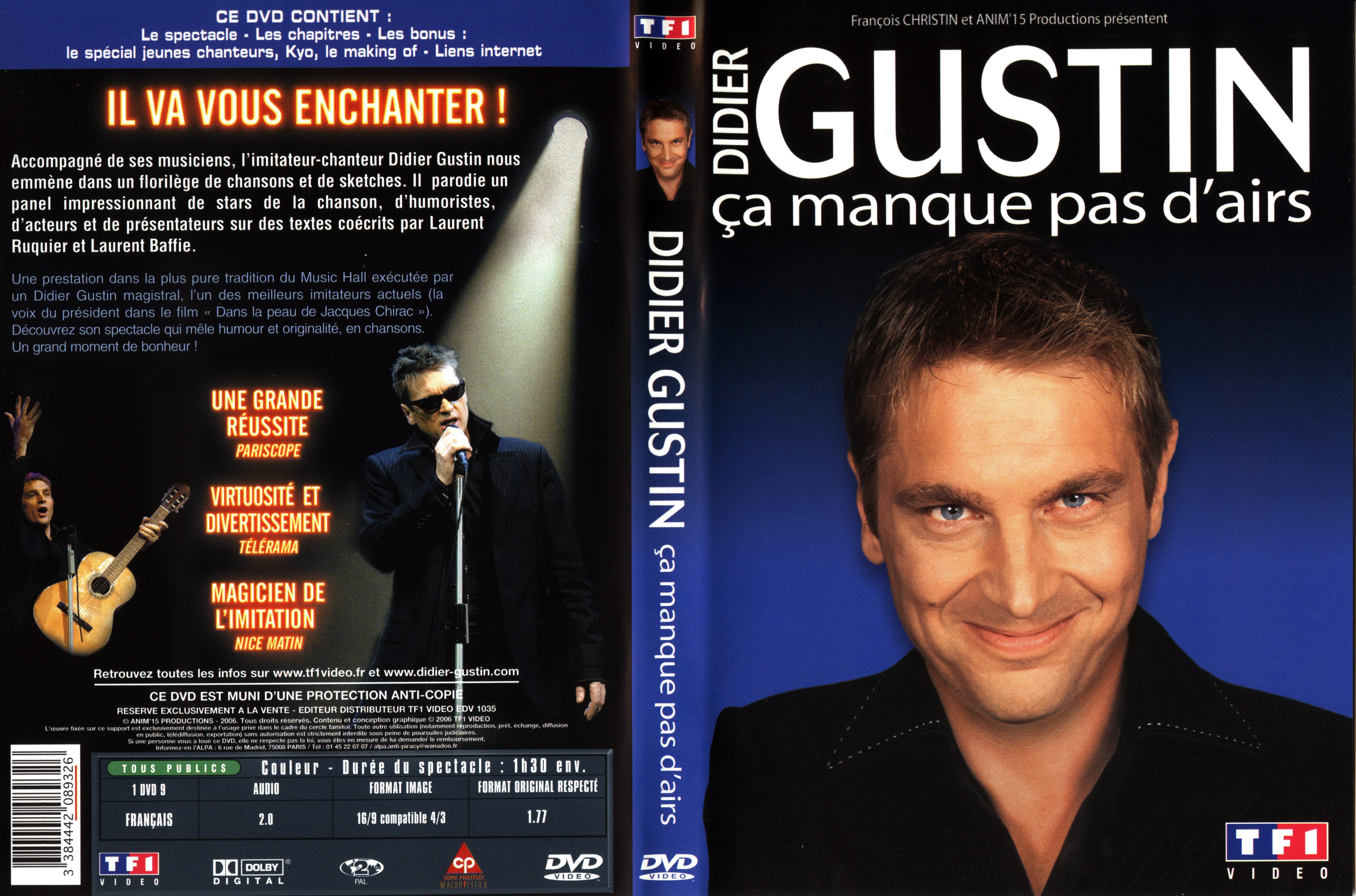 Jaquette DVD Didier Gustin Ca manque pas d