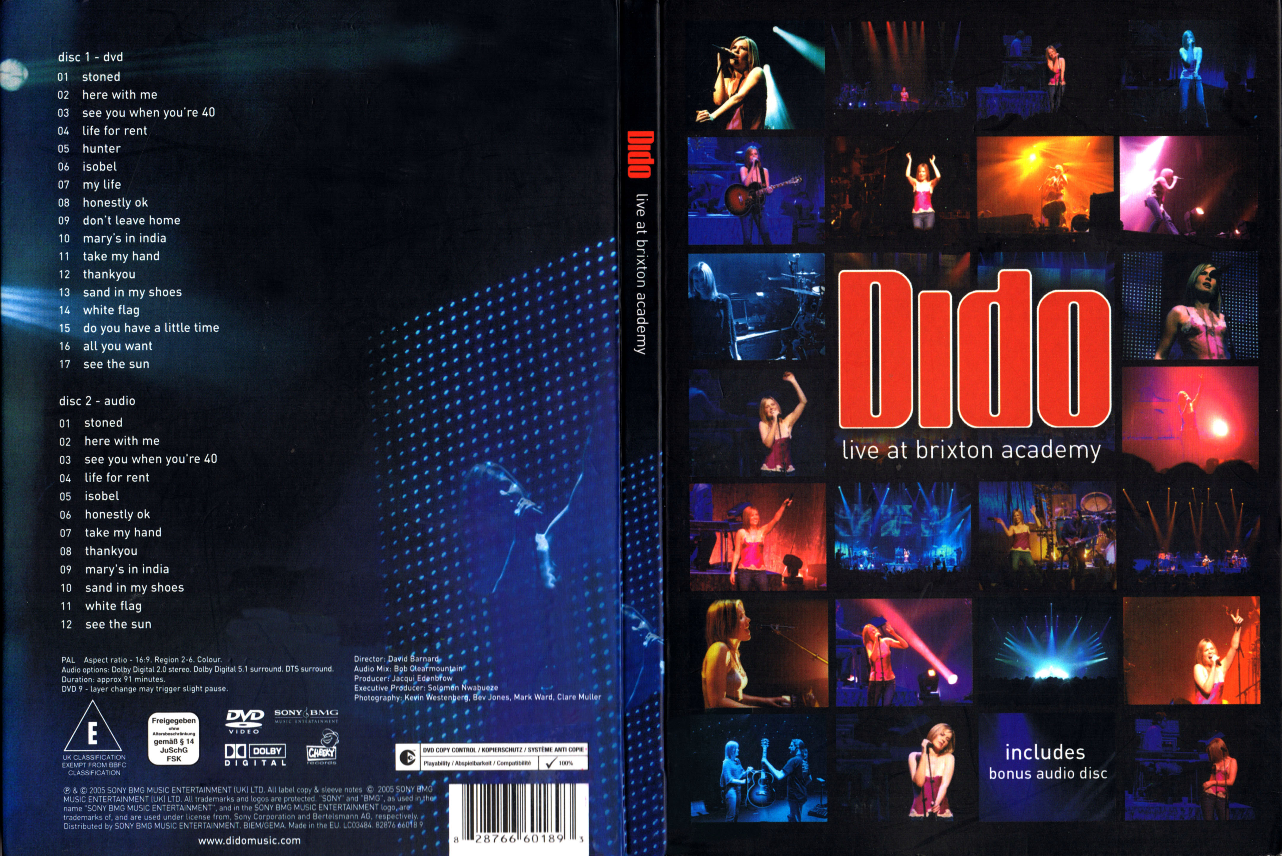 Jaquette DVD Dido live at brixton academy