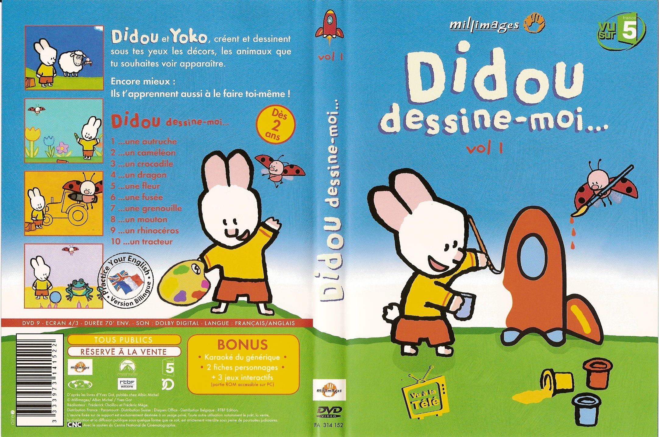 Jaquette DVD Didou dessine-moi vol 1