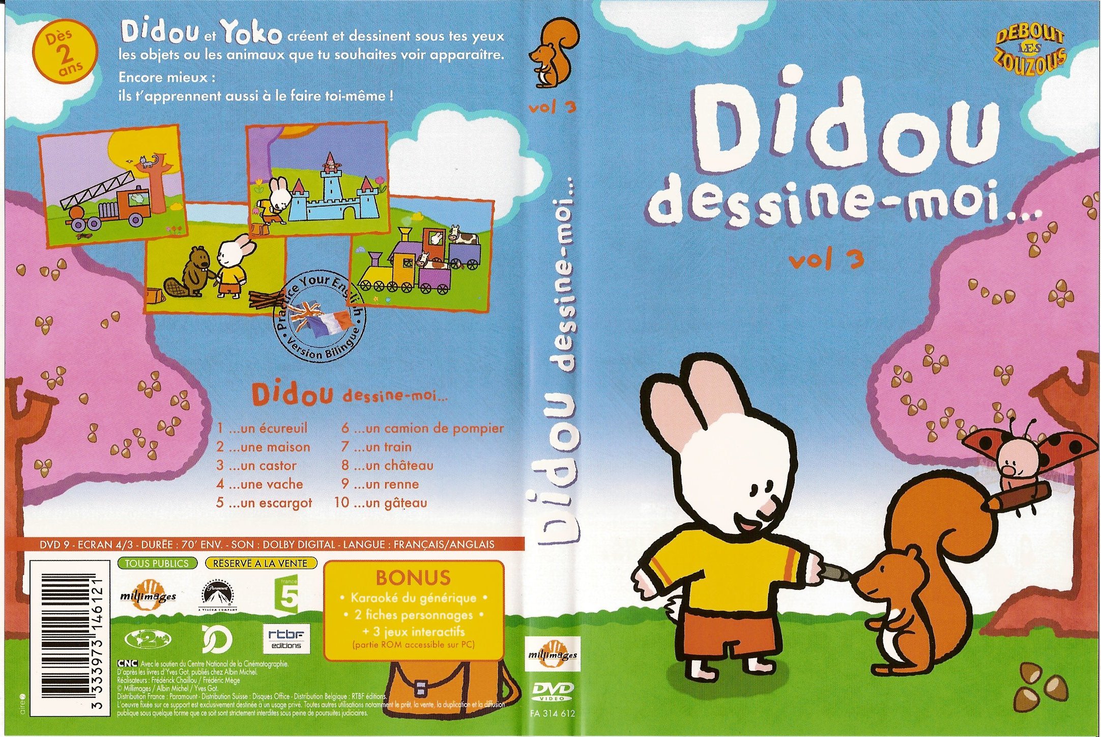 Jaquette DVD Didou dessine-moi vol 3