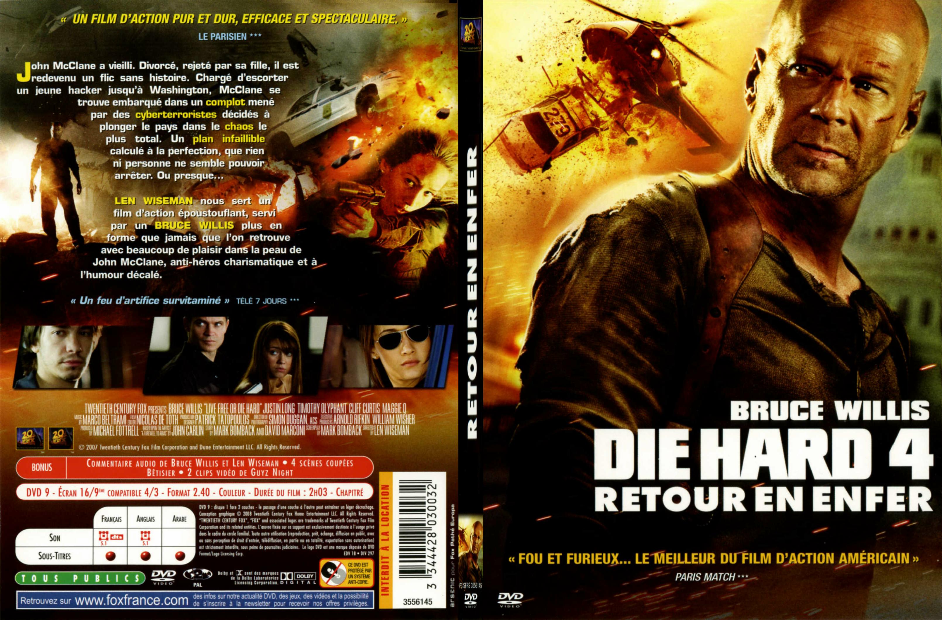 Jaquette DVD Die Hard 4 - SLIM v2