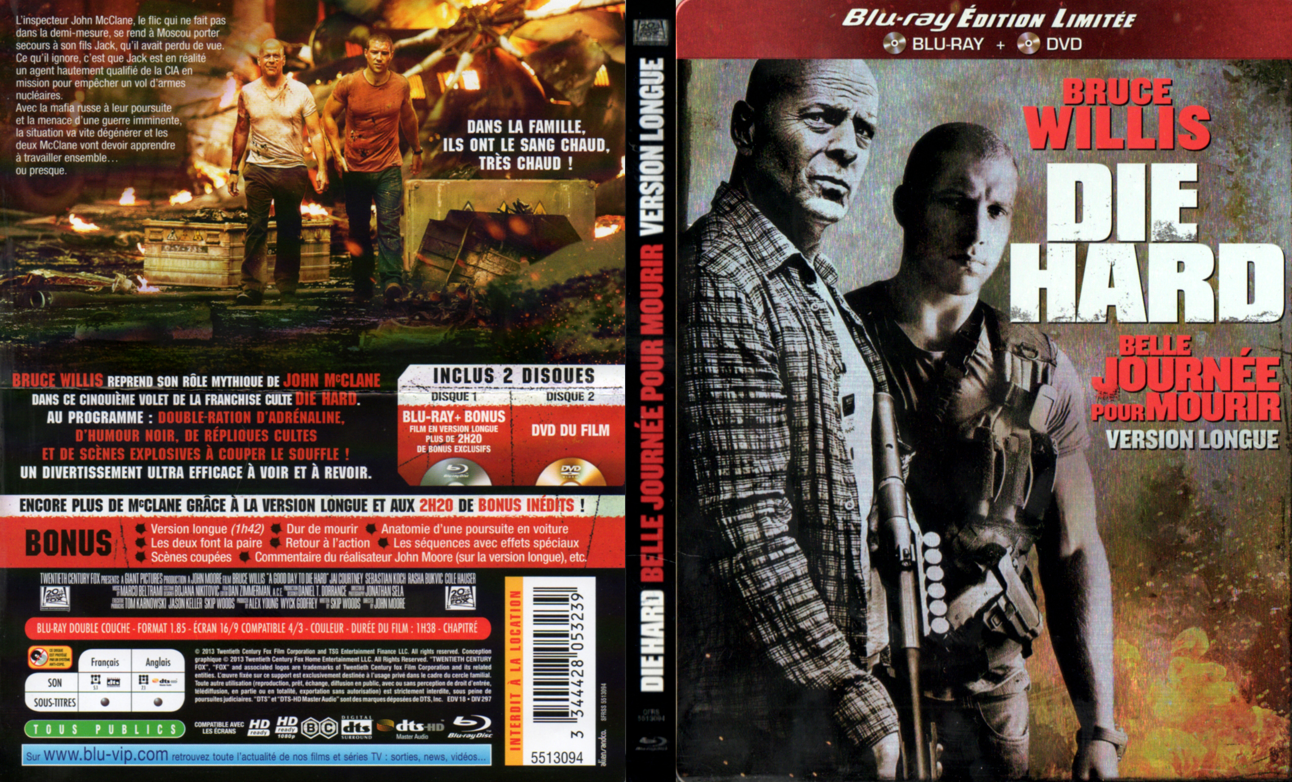 Jaquette DVD Die Hard : belle journe pour mourir (BLU-RAY) v2
