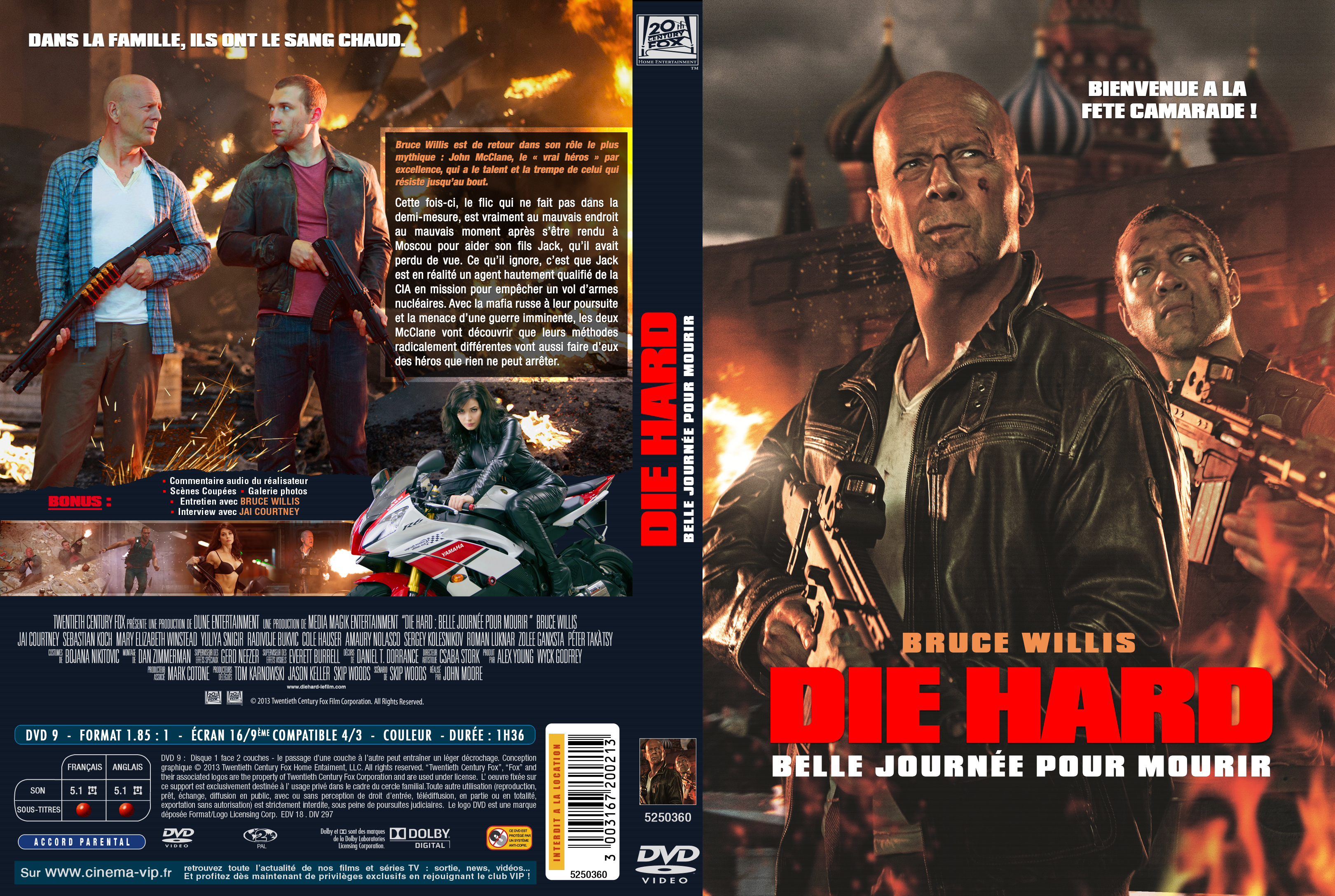 Jaquette DVD Die Hard Belle journe pour mourir custom v2