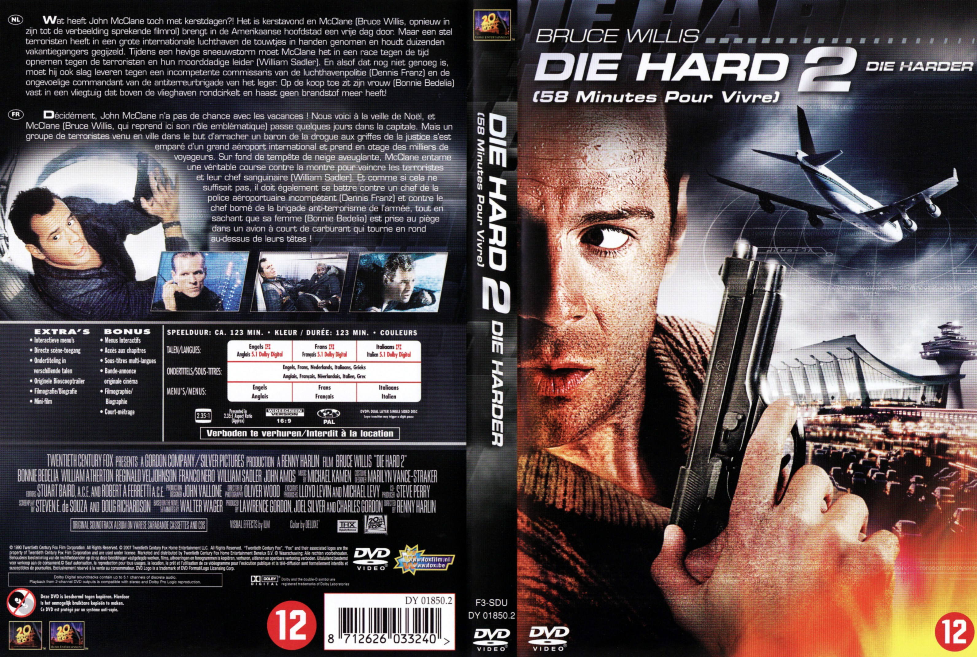 Jaquette DVD Die hard 2 - 58 minutes pour vivre