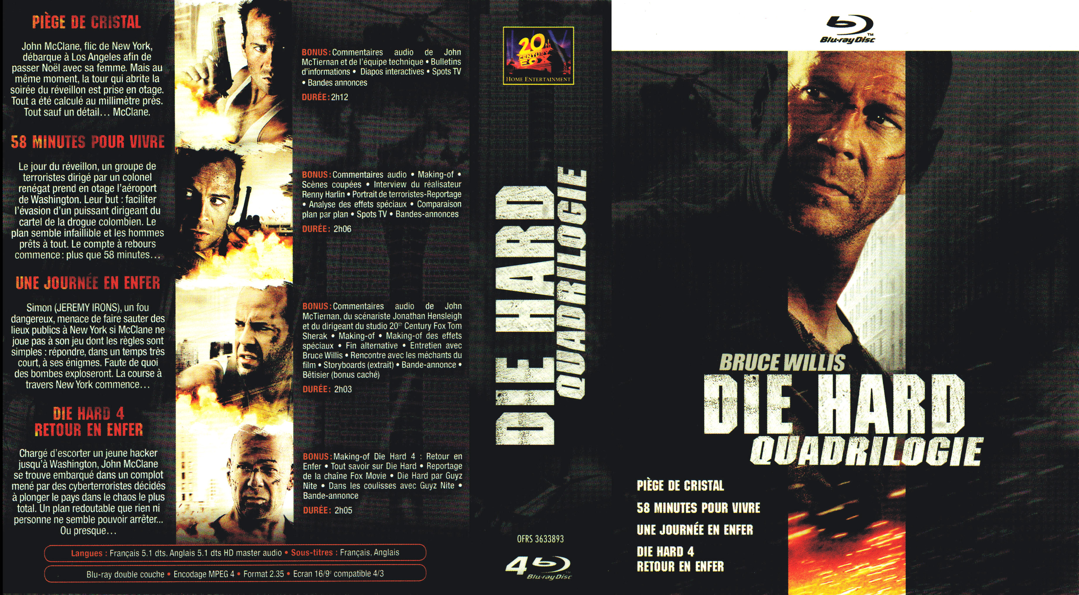 Jaquette DVD Die hard Quadrilogie (BLU-RAY)