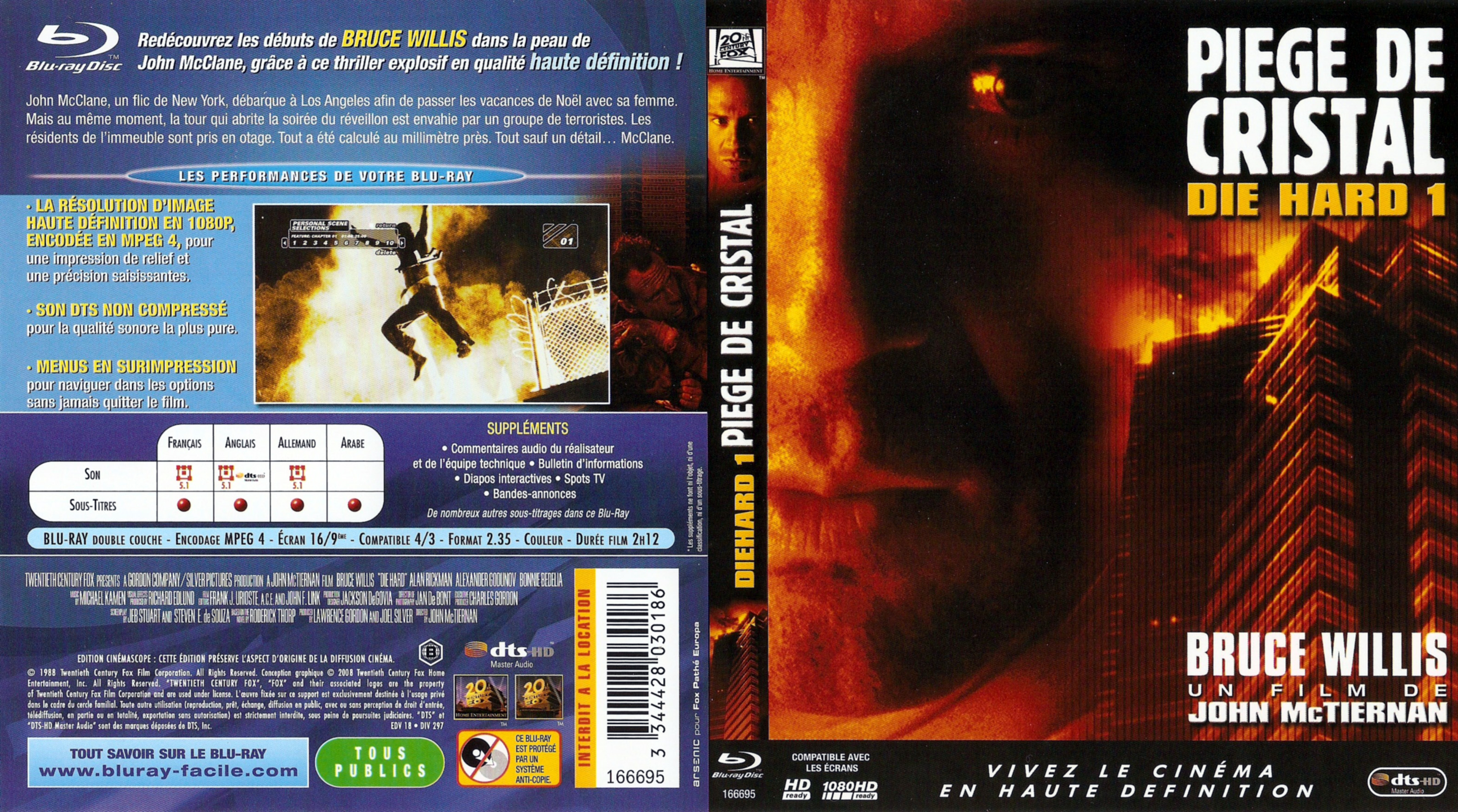 Jaquette DVD Die hard - Piege de cristal (BLU-RAY)