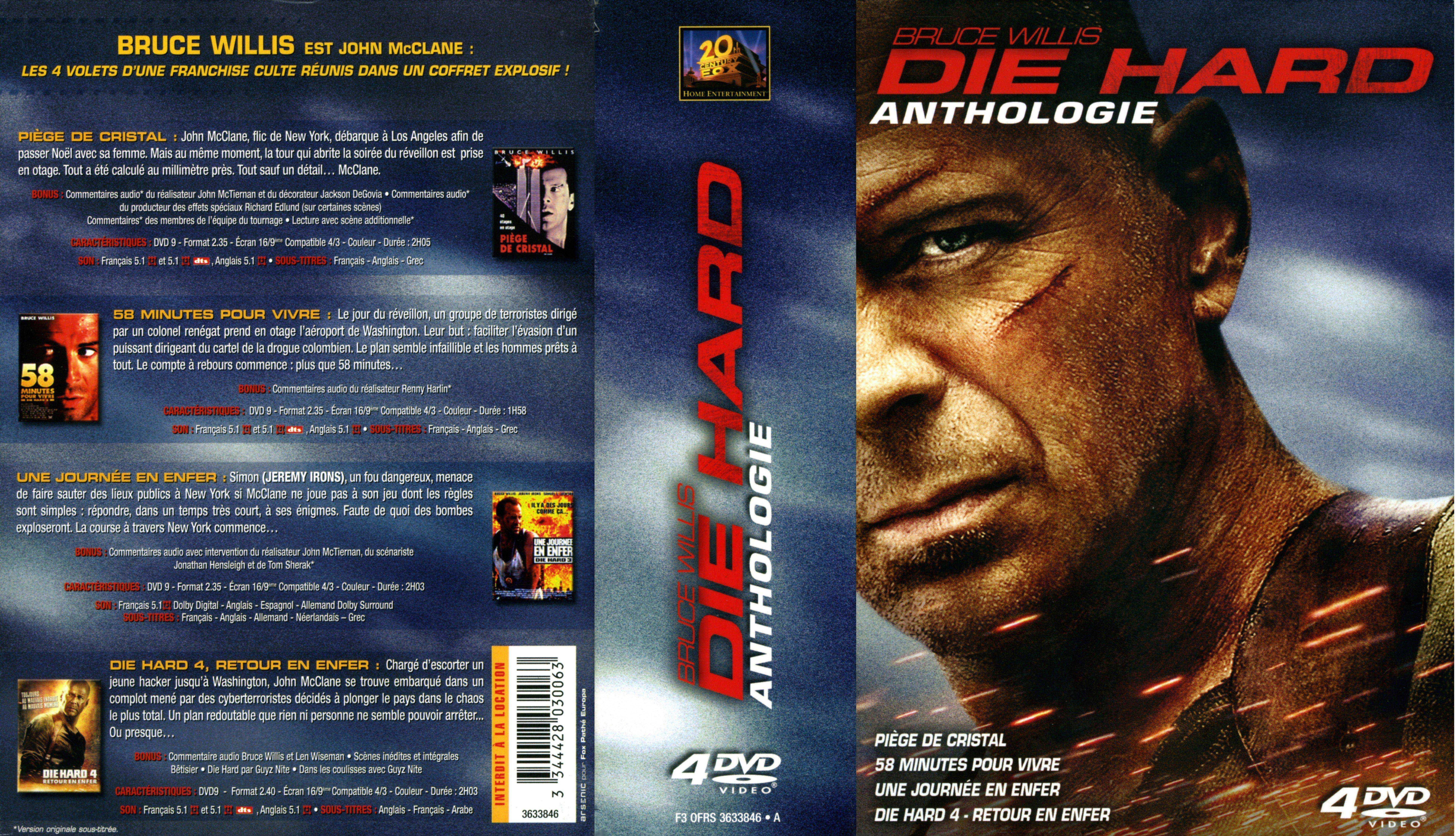 Jaquette DVD Die hard anthologie COFFRET