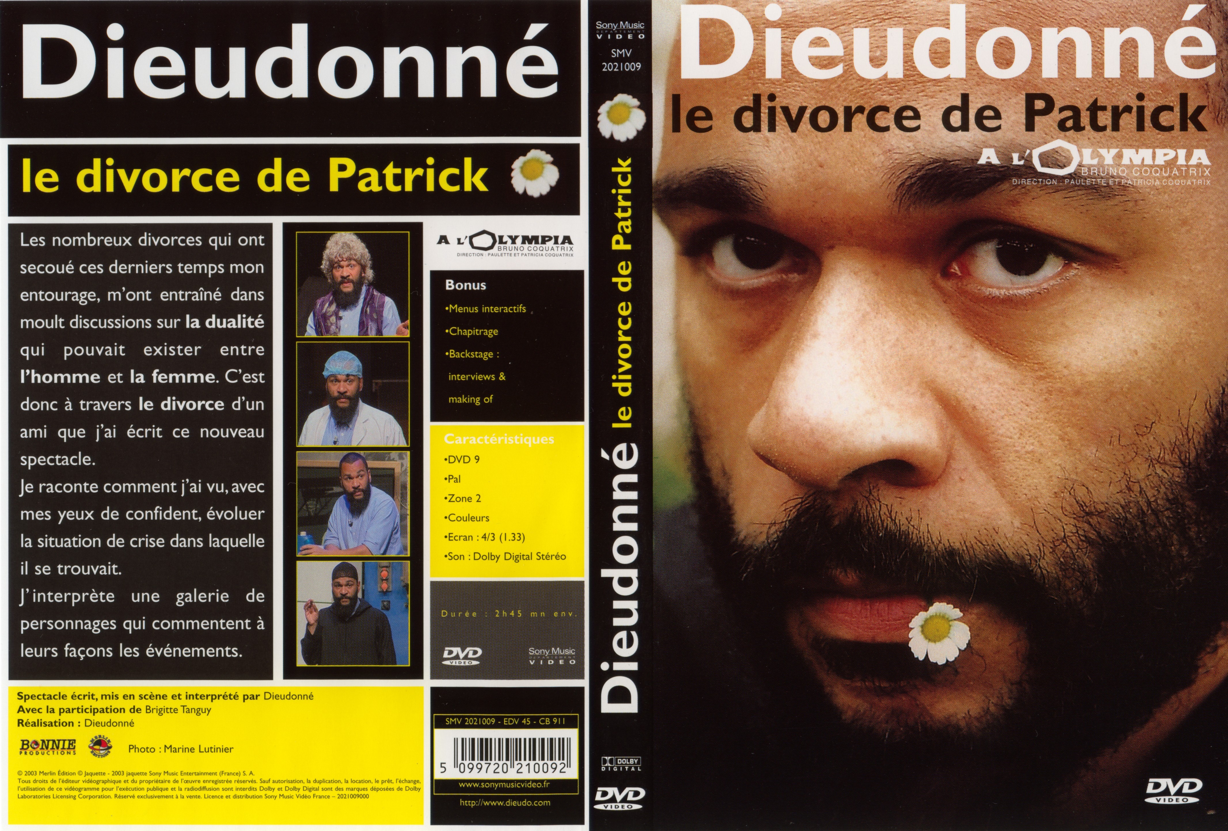Jaquette DVD Dieudonn - Le divorce de Patrick