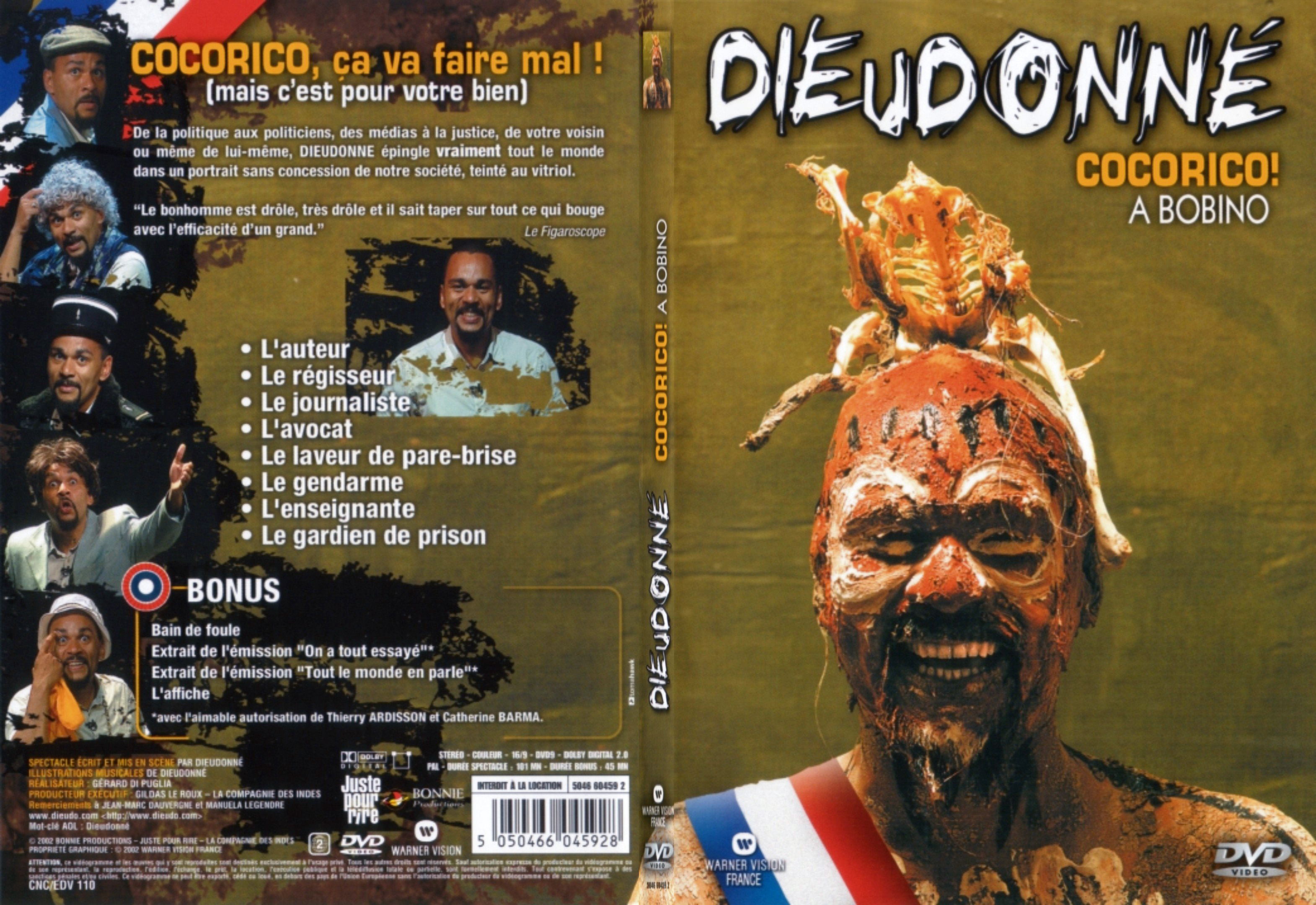 Jaquette DVD Dieudonn - cocorico - SLIM