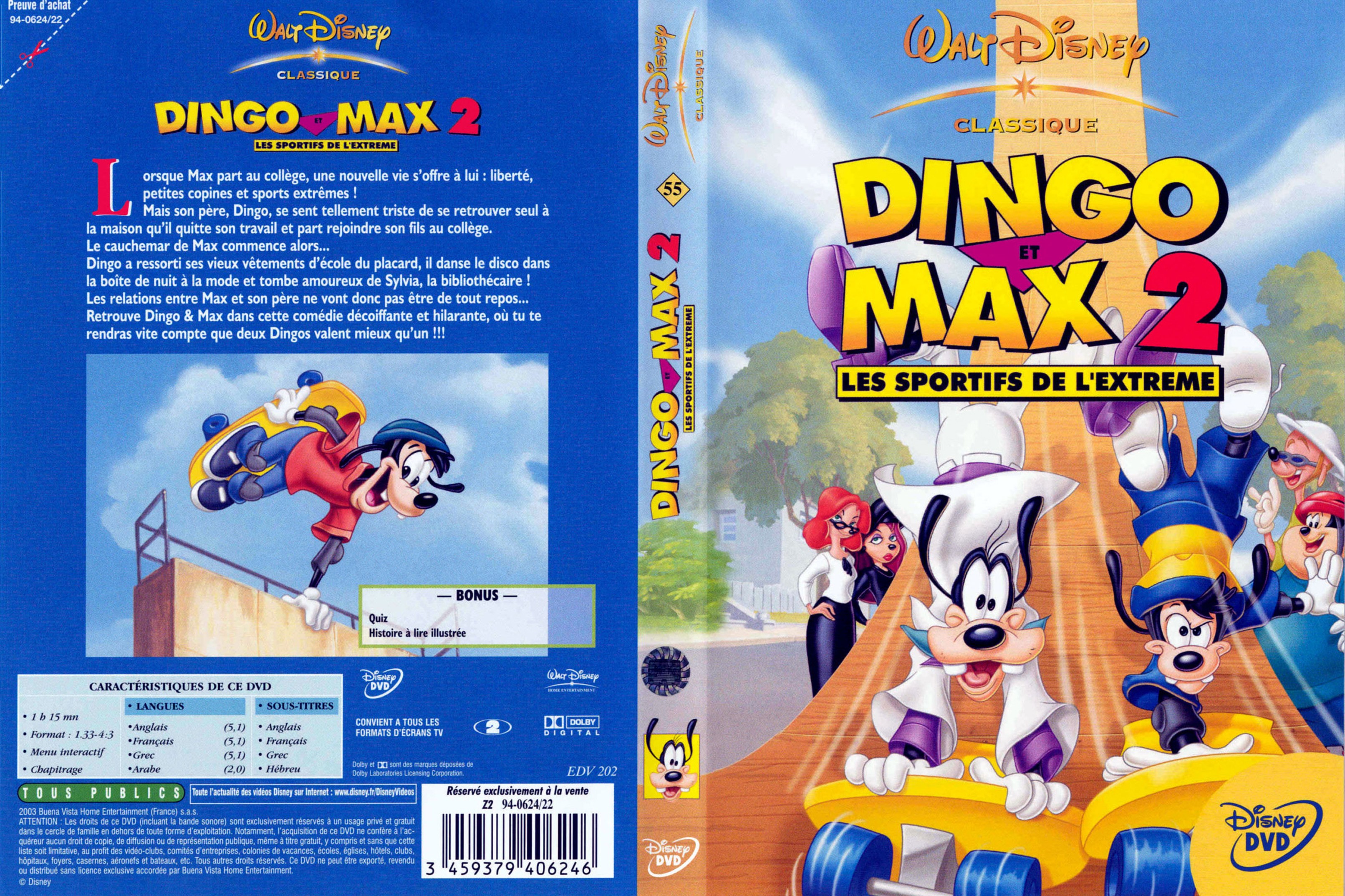 Jaquette DVD Dingo et Max 2