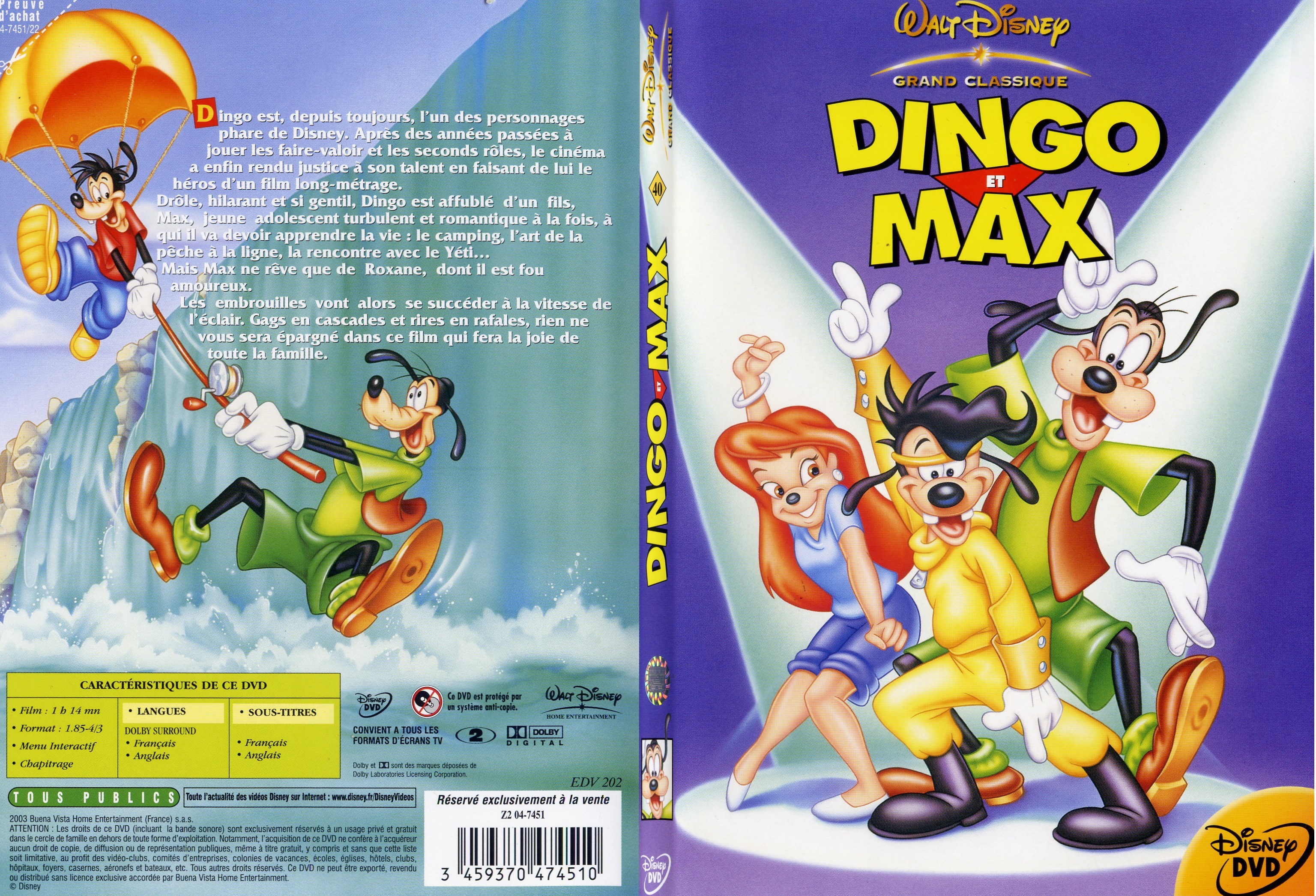 Jaquette DVD Dingo et Max - SLIM