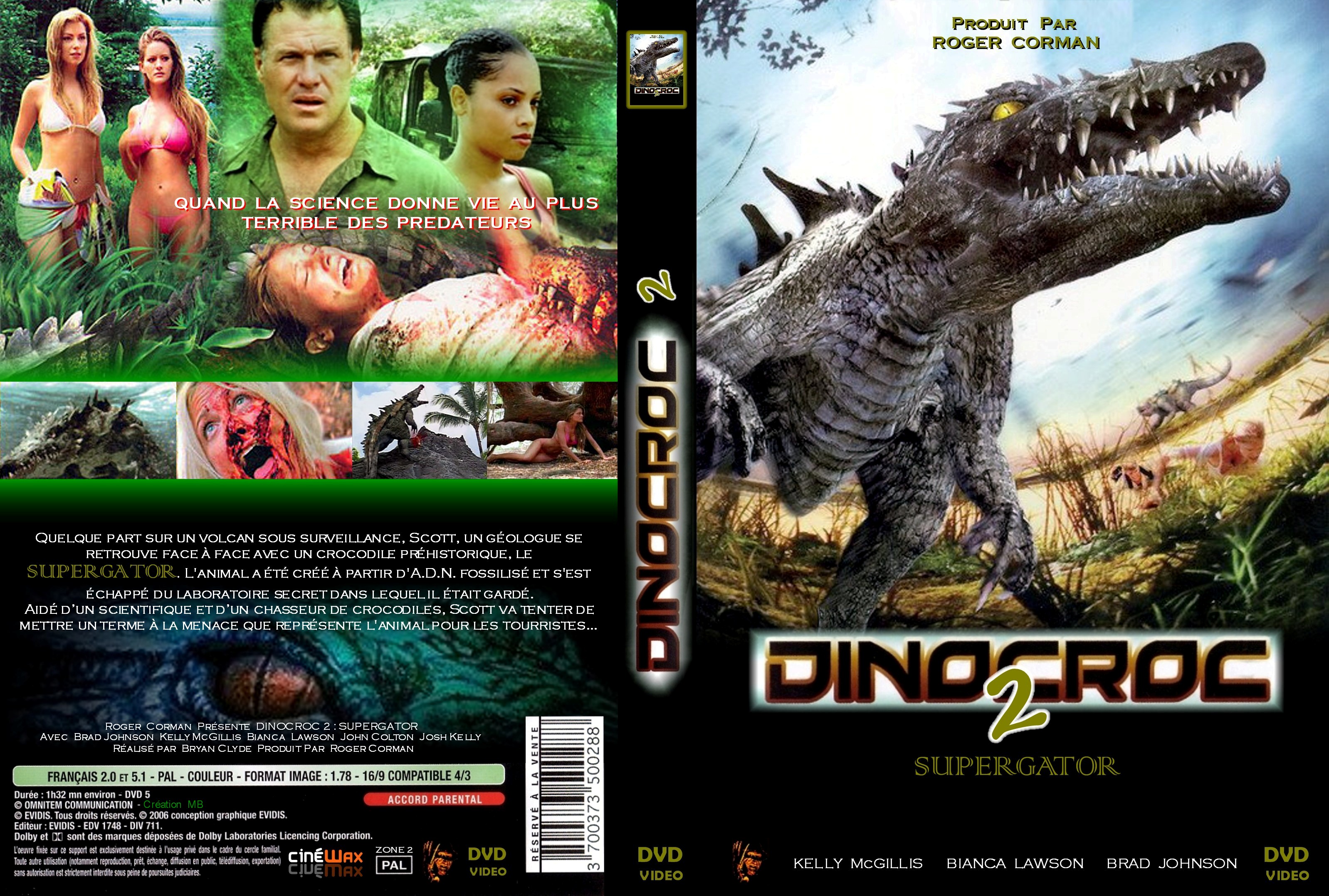 Jaquette DVD Dinocroc 2 Supergator custom