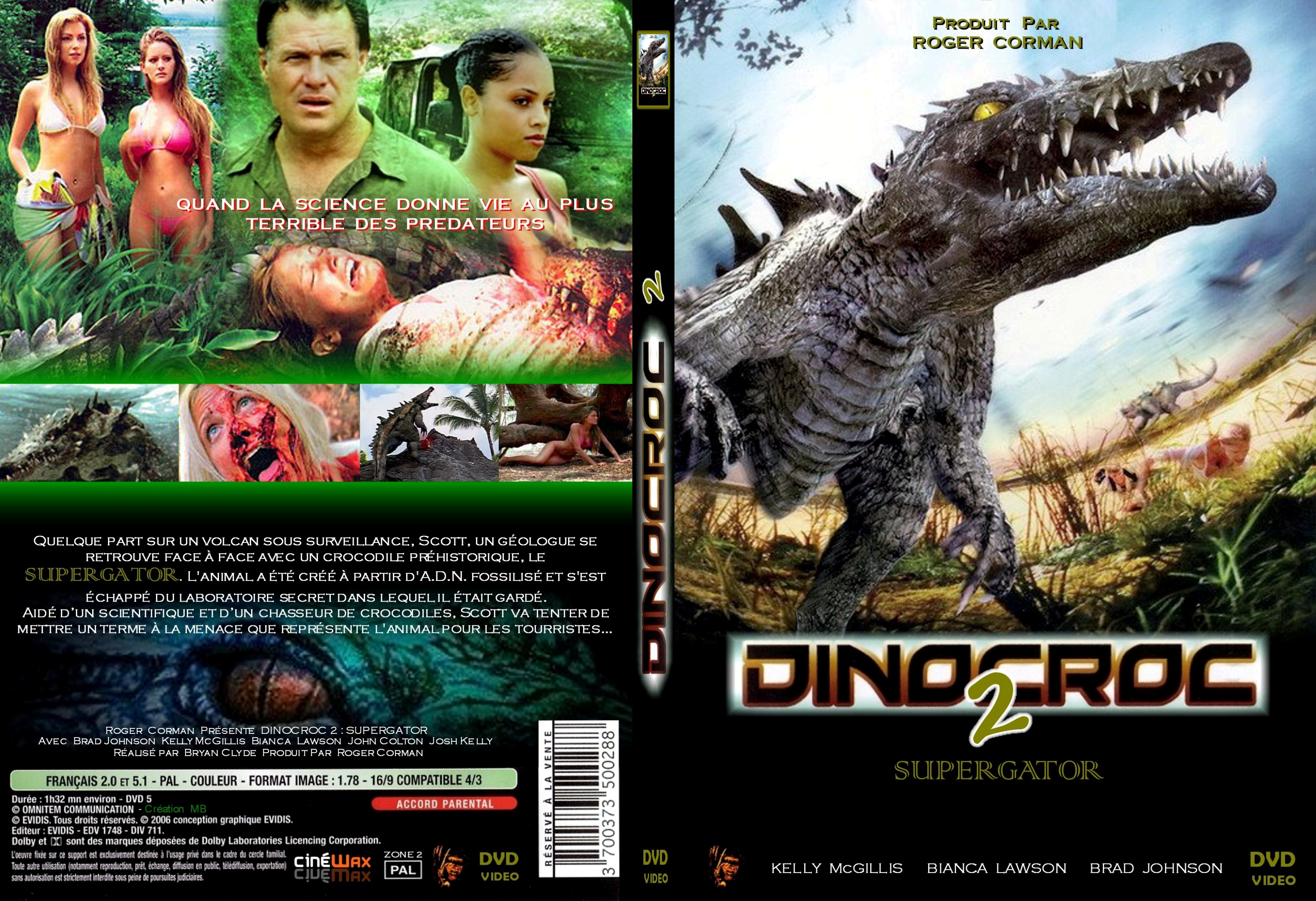 Jaquette DVD Dinocroc 2 Supergator custom - SLIM