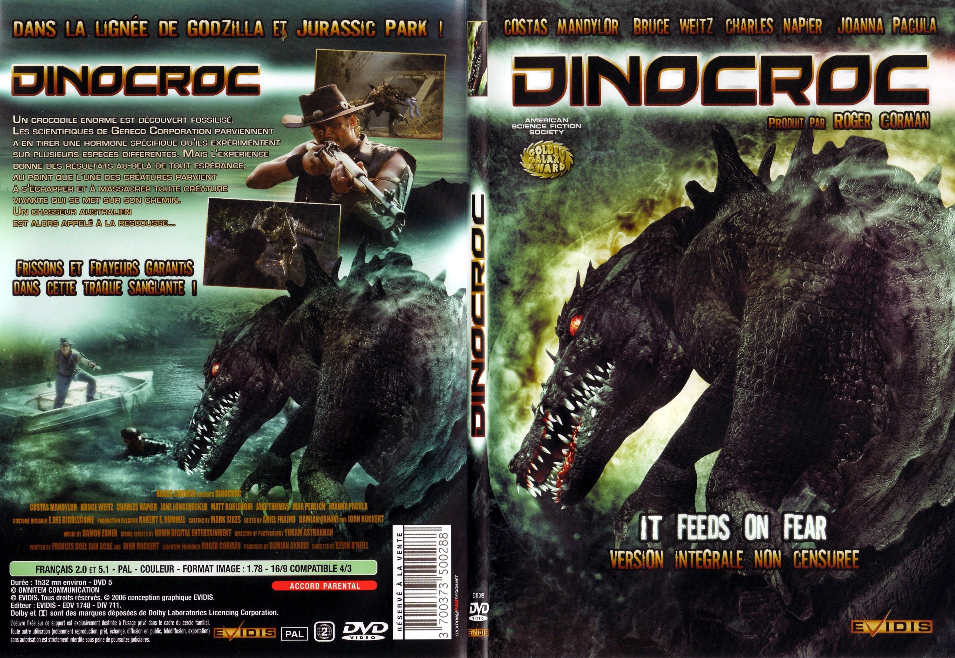 Jaquette DVD Dinocroc la crature - SLIM