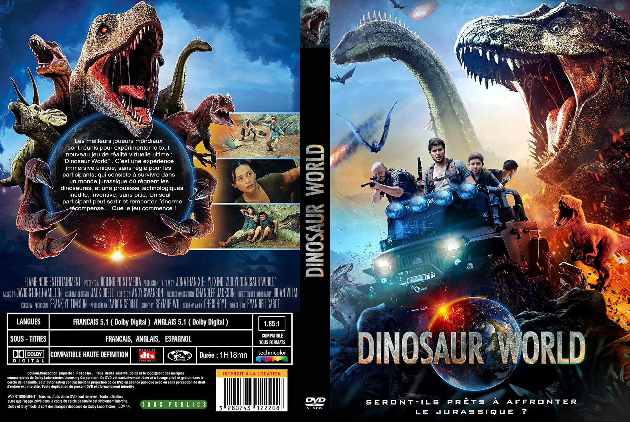 Jaquette DVD Dinosaur world custom