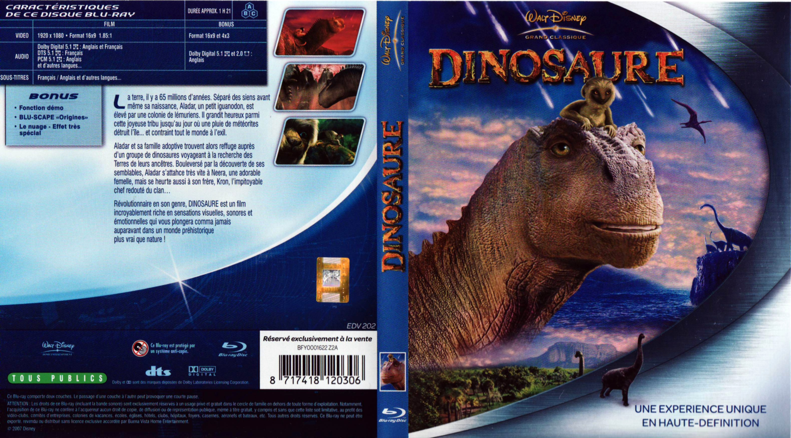 Jaquette DVD Dinosaure (BLU-RAY)