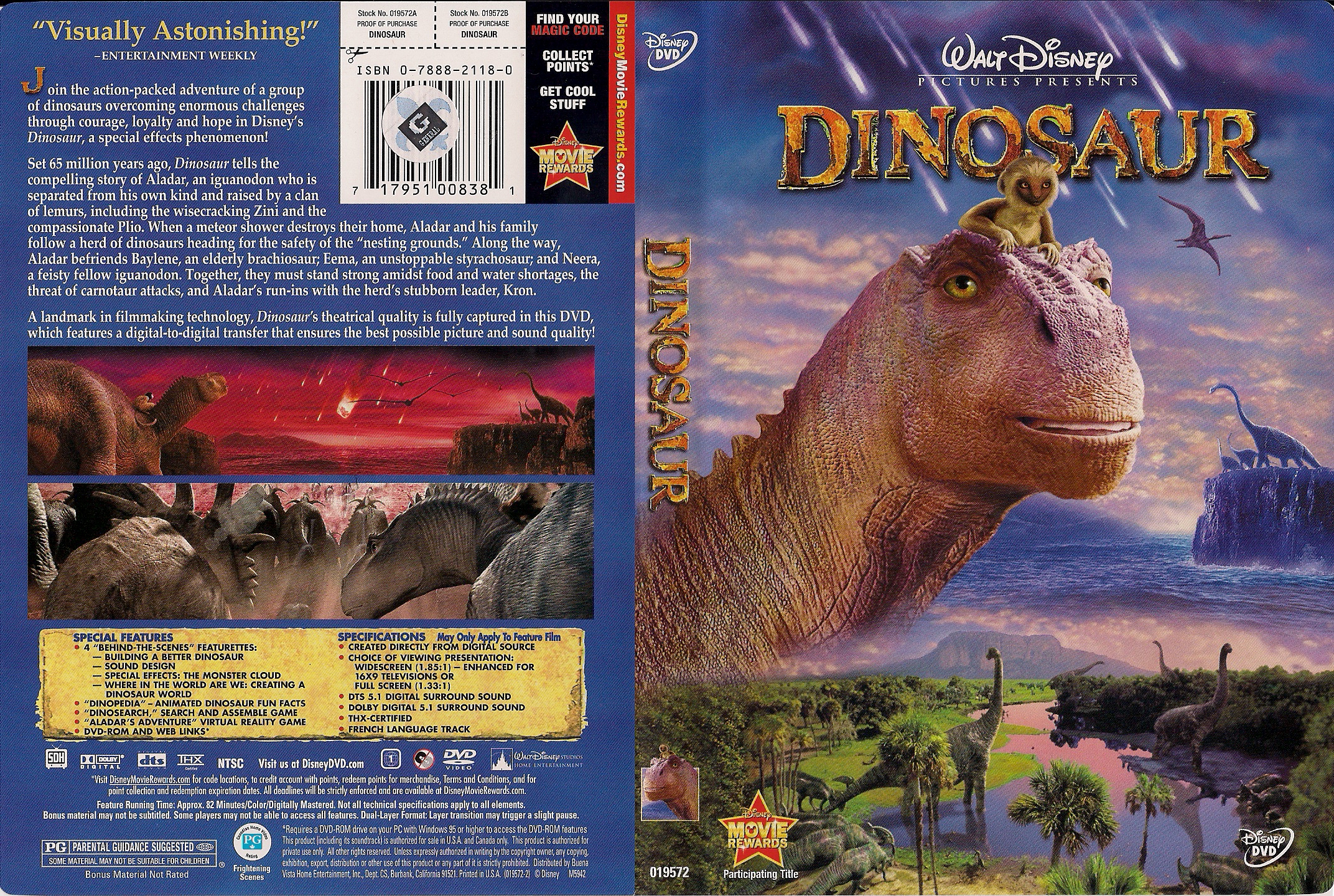 Jaquette DVD Dinosaure (Canadienne)