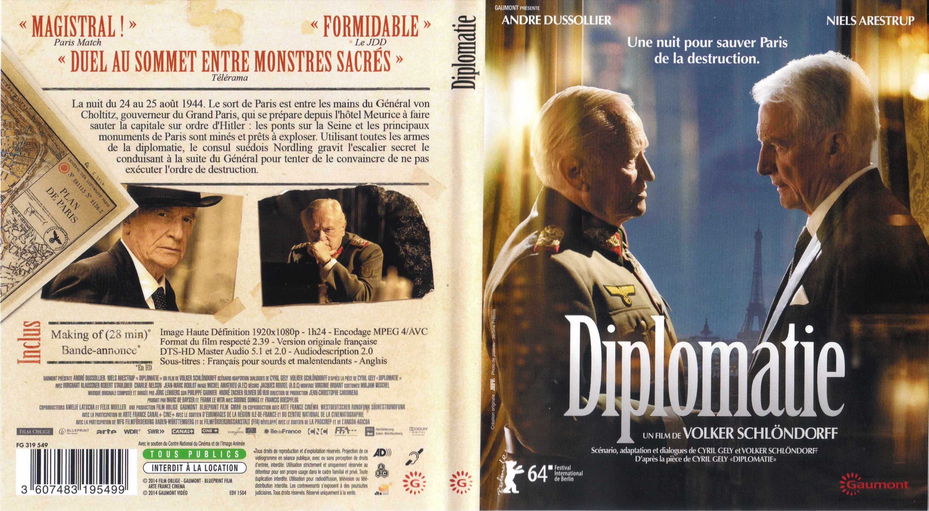 Jaquette DVD Diplomatie (BLU-RAY)